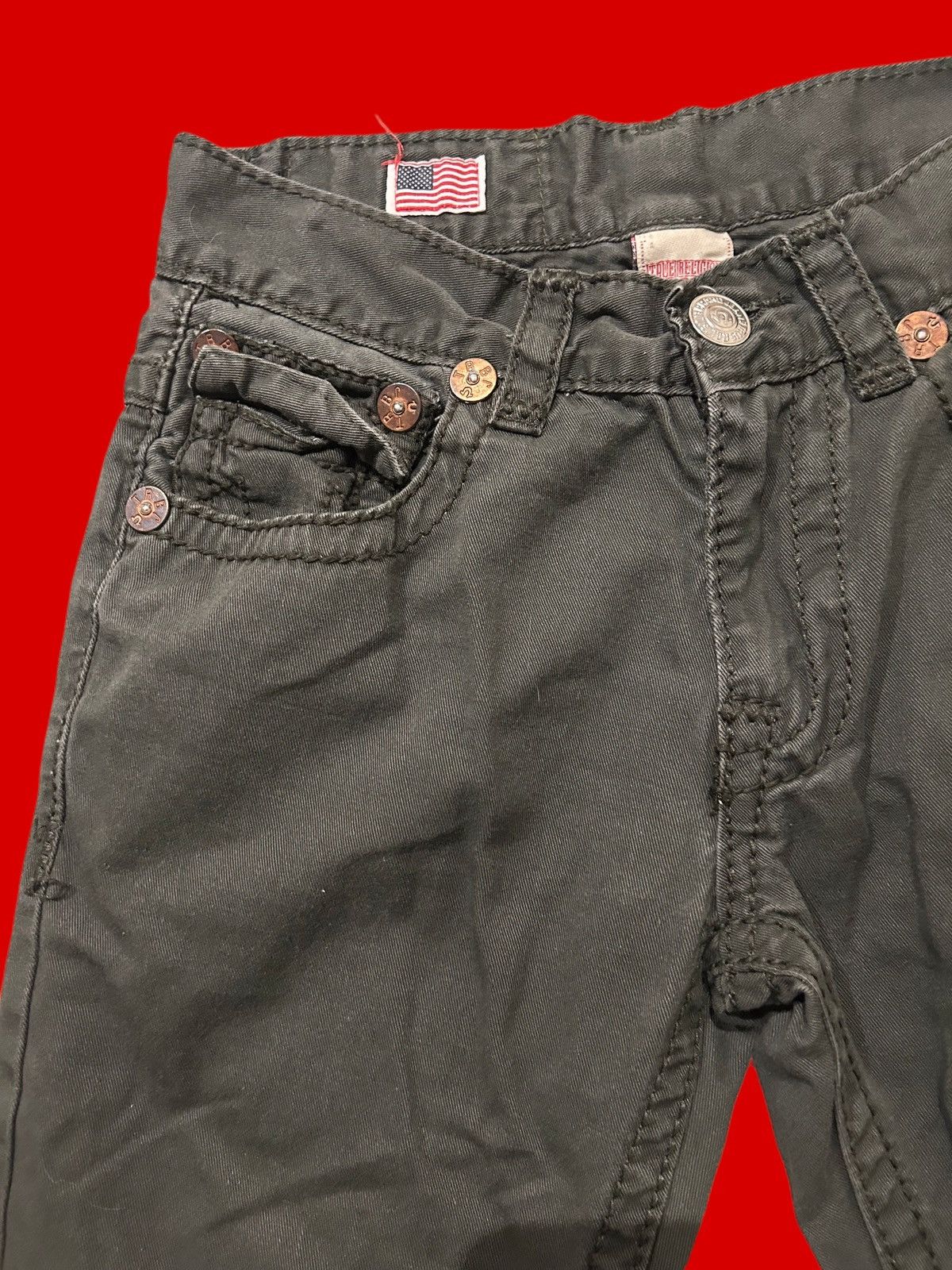 True Religion Dark green/Black True Religion Jeans Size US 30 / EU 46 - 4 Thumbnail