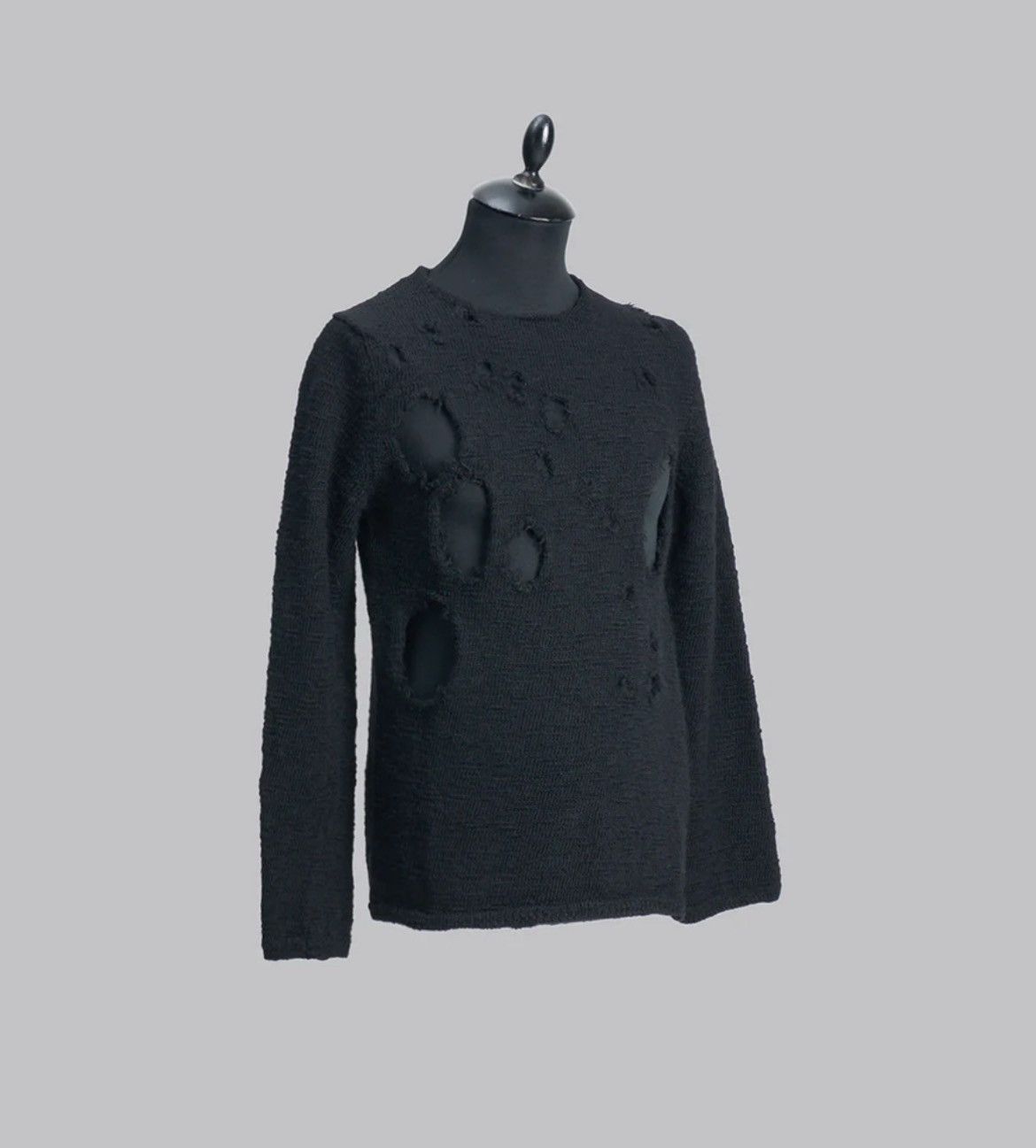 Comme des Garcons Black RIPPED EFFECT KNITWEAR Size US XL / EU 56 / 4 - 2 Thumbnail