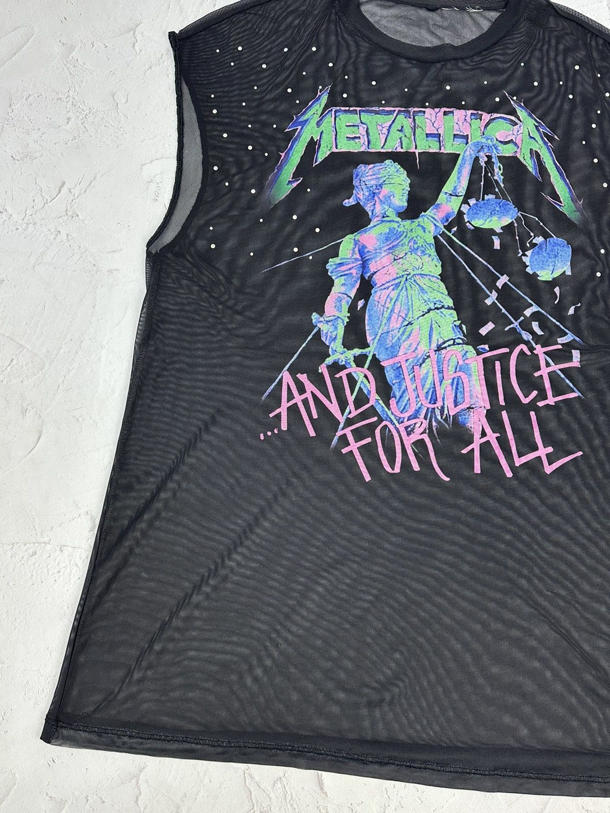 Beauty Beast × If Six Was Nine × Vintage Vintage Metallica Mesh Top Size L / US 10 / IT 46 - 2 Thumbnail