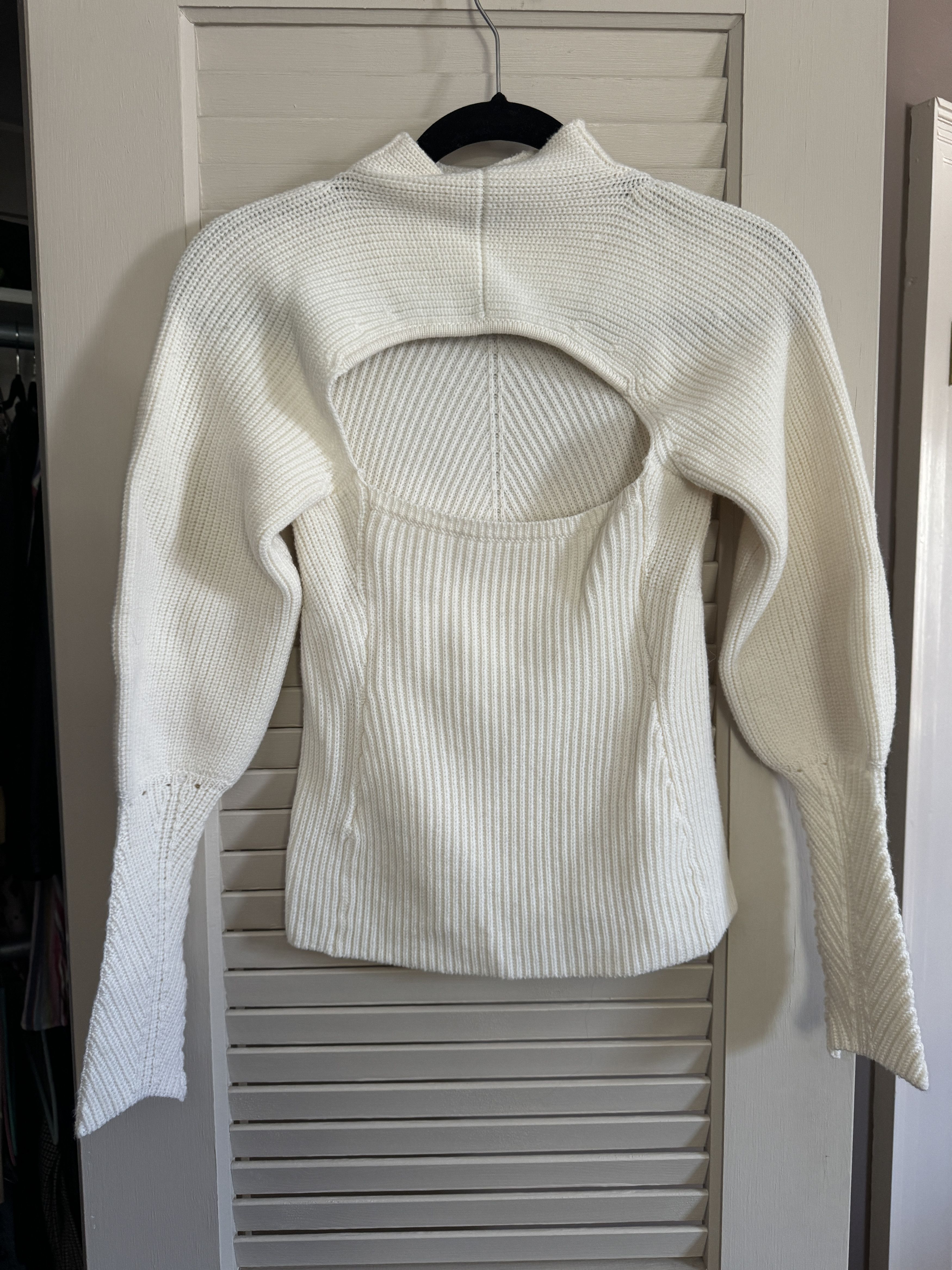 Rebecca Taylor Rebecca Taylor Mock Neck Open Back Sweater Size XS / US 0-2 / IT 36-38 - 2 Thumbnail