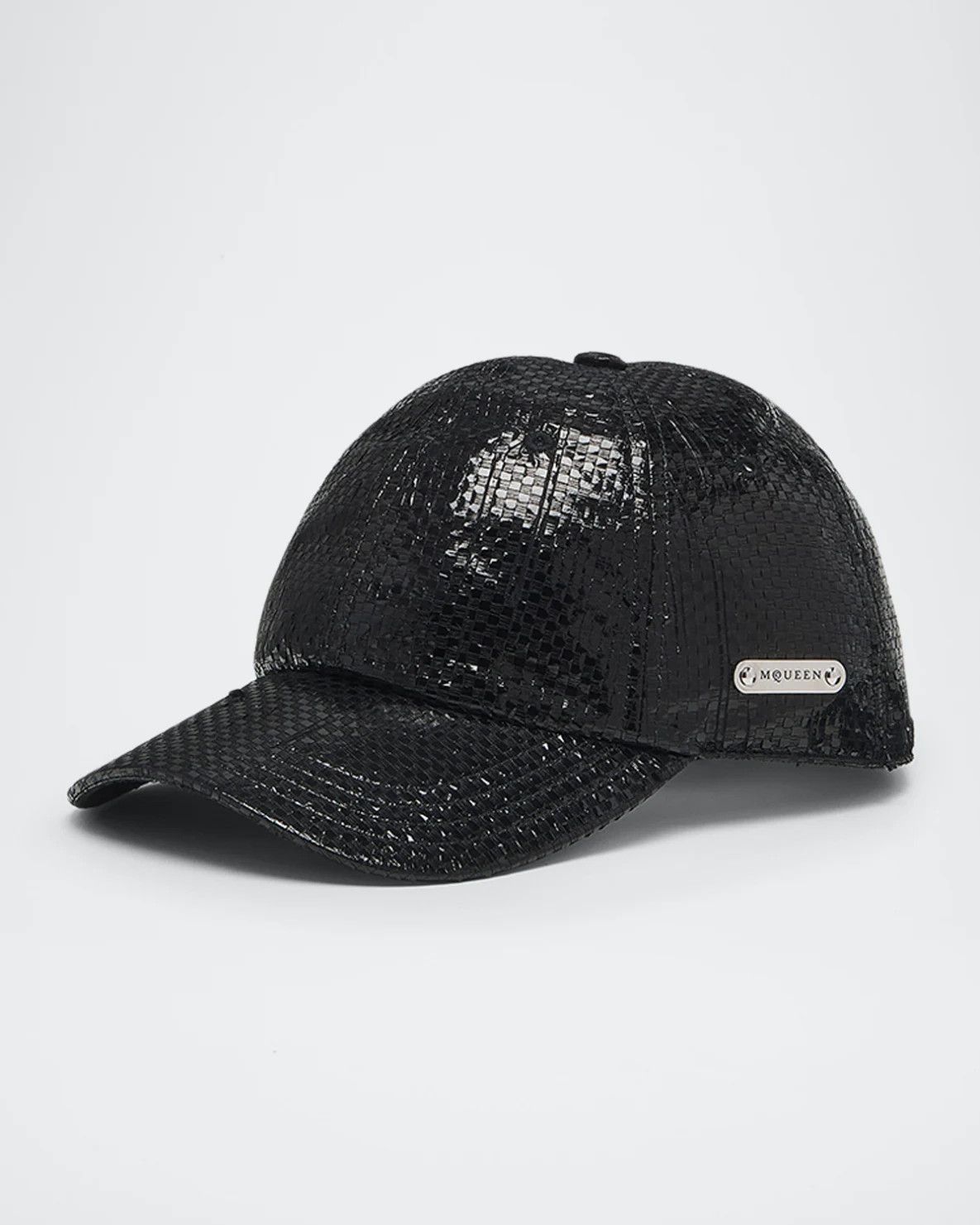 Alexander McQueen ALEXANDER MCQUEEN black Tarpaulin silk baseball cap Medium Size ONE SIZE - 1 Thumbnail