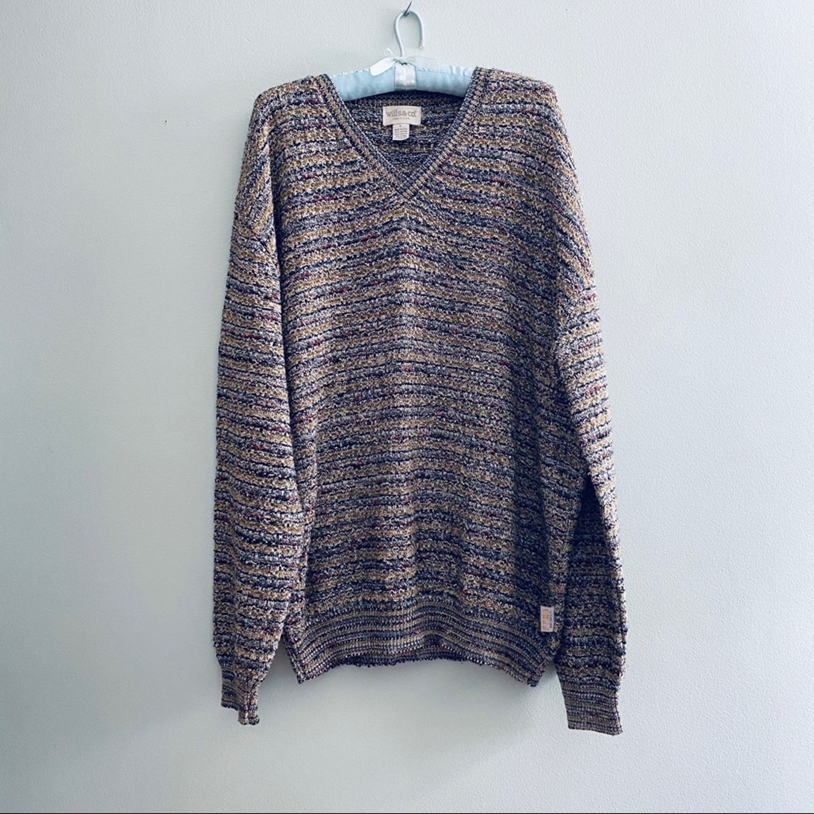 Vintage Vintage Wills & Co. v neck sweater Size US L / EU 52-54 / 3 - 2 Thumbnail