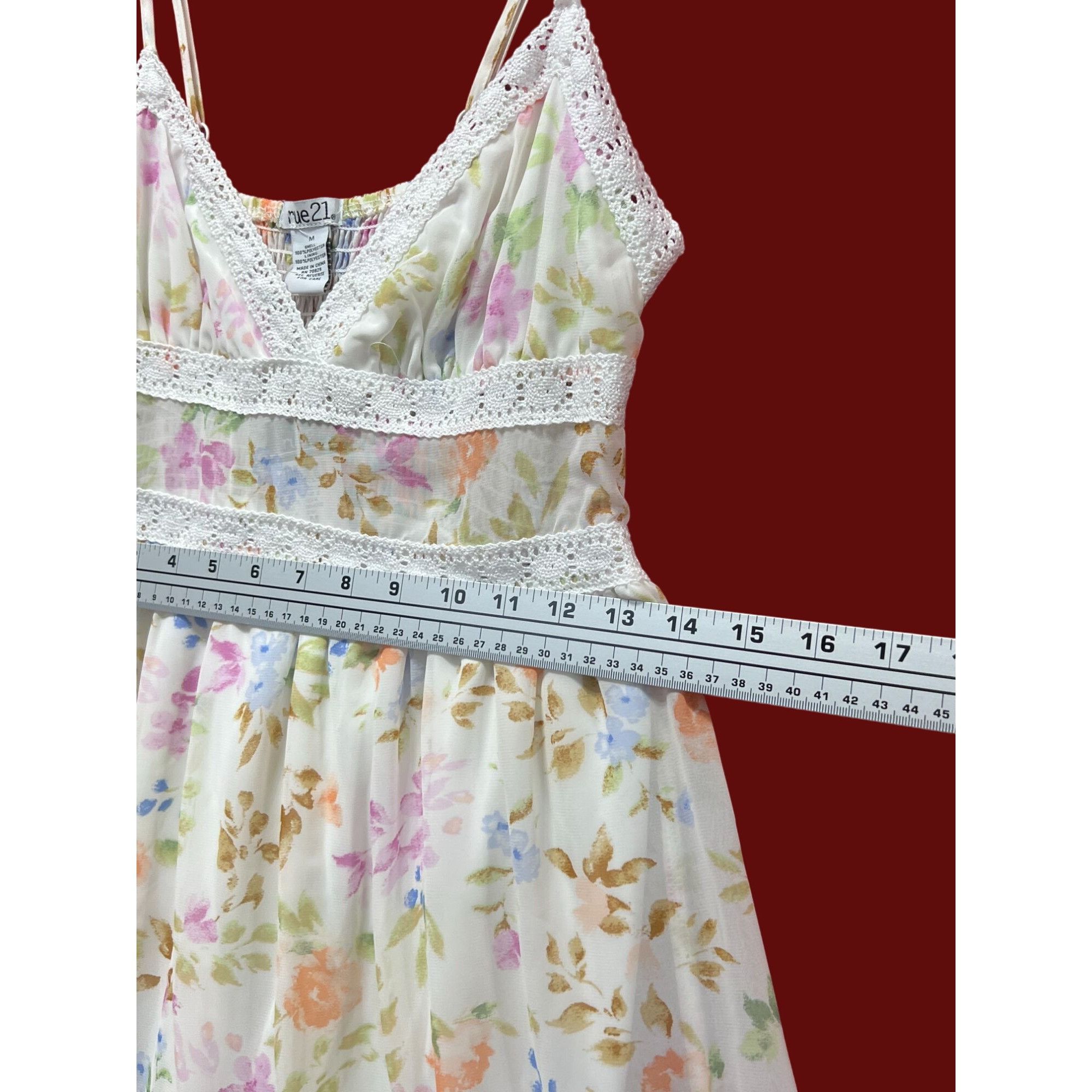 rue21 Rue 21 - Women's Summer Sleeveless High Low Hem Ruffle Flora Size M / US 6-8 / IT 42-44 - 4 Thumbnail