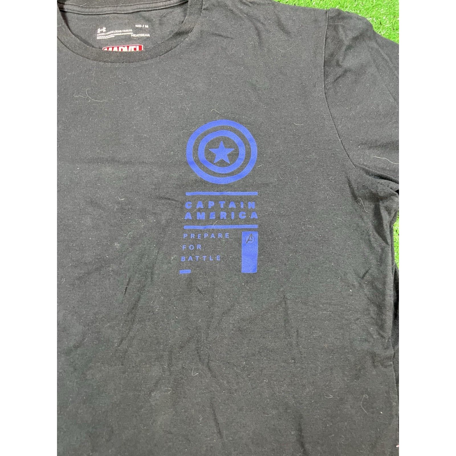 Under Armour Under Armour Marvel Captain America Black Tshirt Men’s MD Size US M / EU 48-50 / 2 - 2 Thumbnail