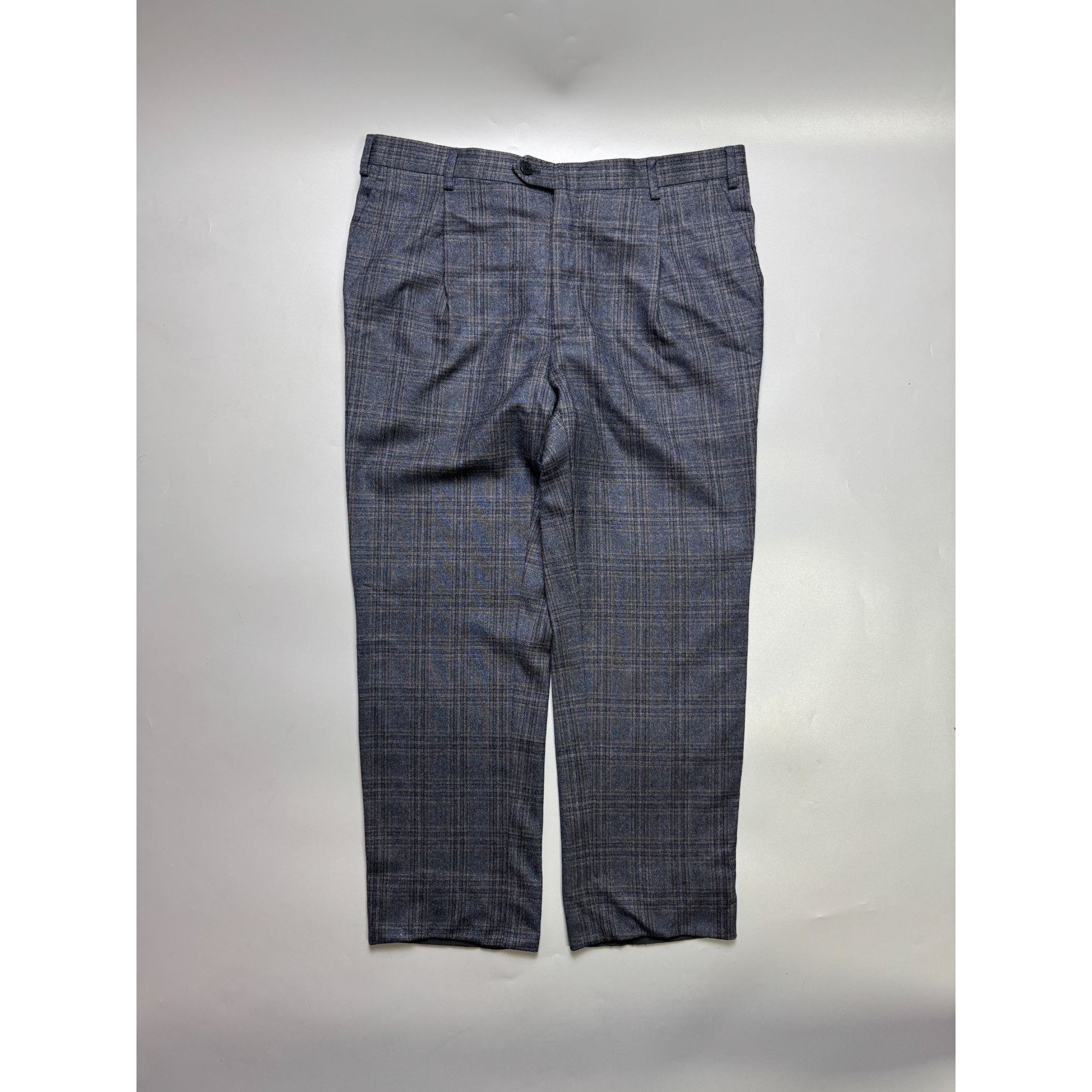 Brioni Brioni Moena Checkered Wool Trousers Pants Size US 36 / EU 52 - 1 Thumbnail