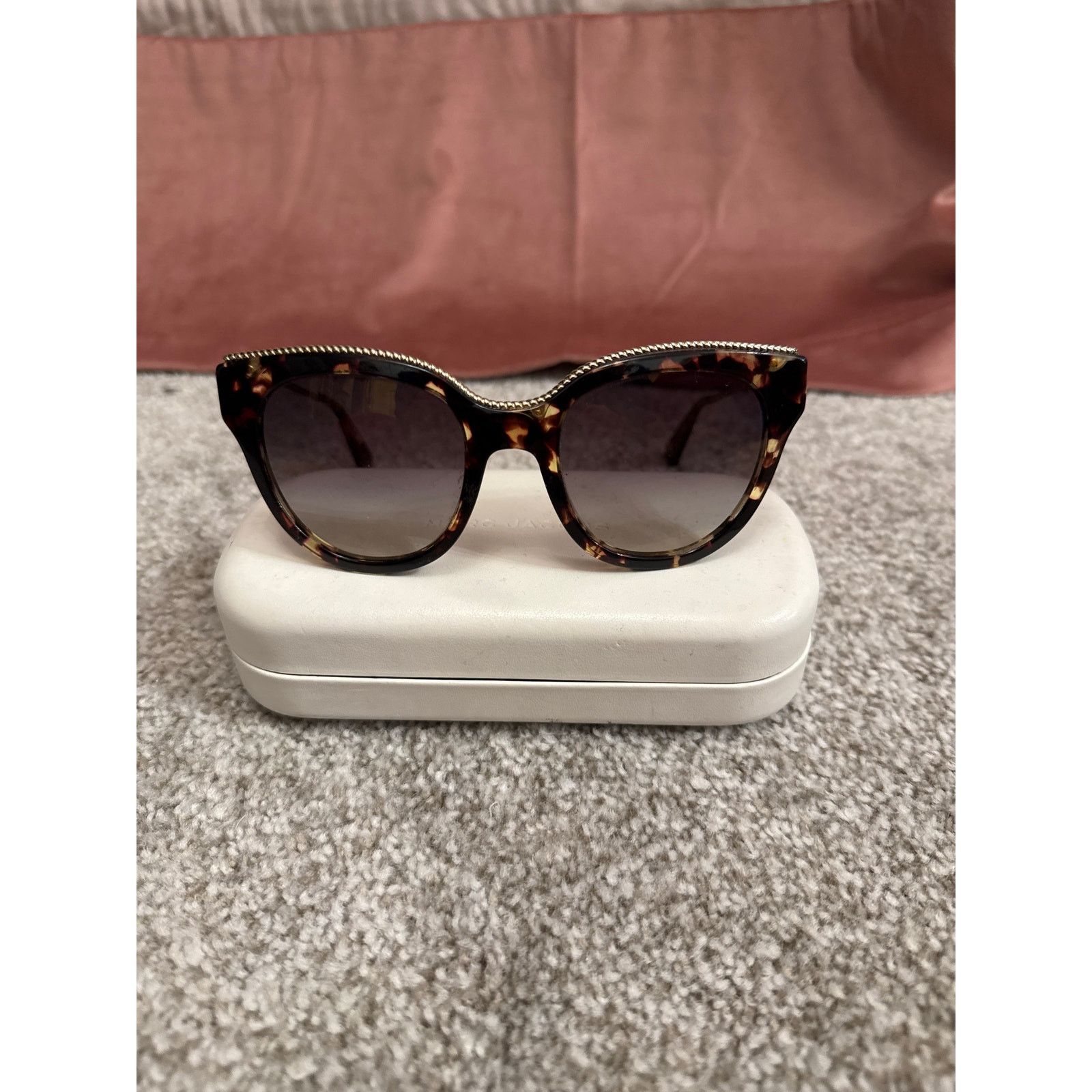 Marc Jacobs Marc Jacobs Brown Tortoise Gradient 165/S Cat Eye Sunglasses Size ONE SIZE - 5 Thumbnail