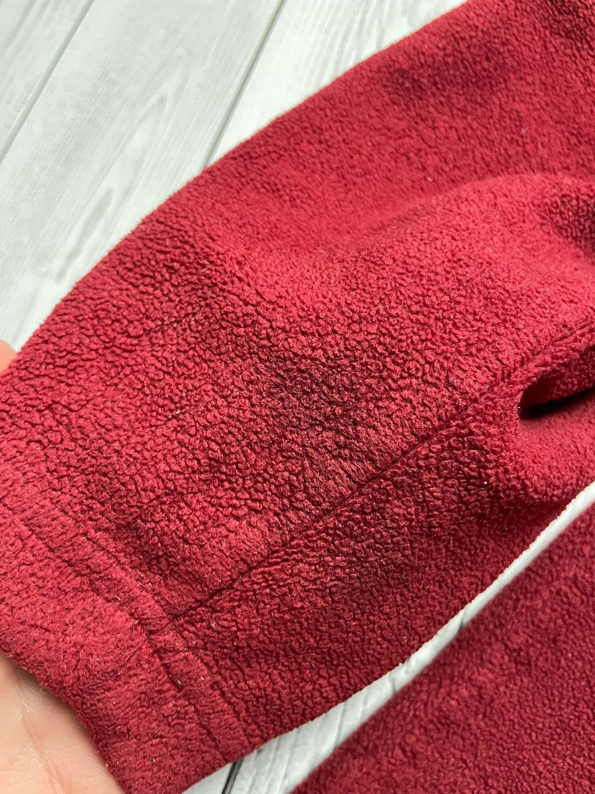 Vintage Vintage adidas fleece sweatshirt red big logo size L Size US L / EU 52-54 / 3 - 7 Thumbnail