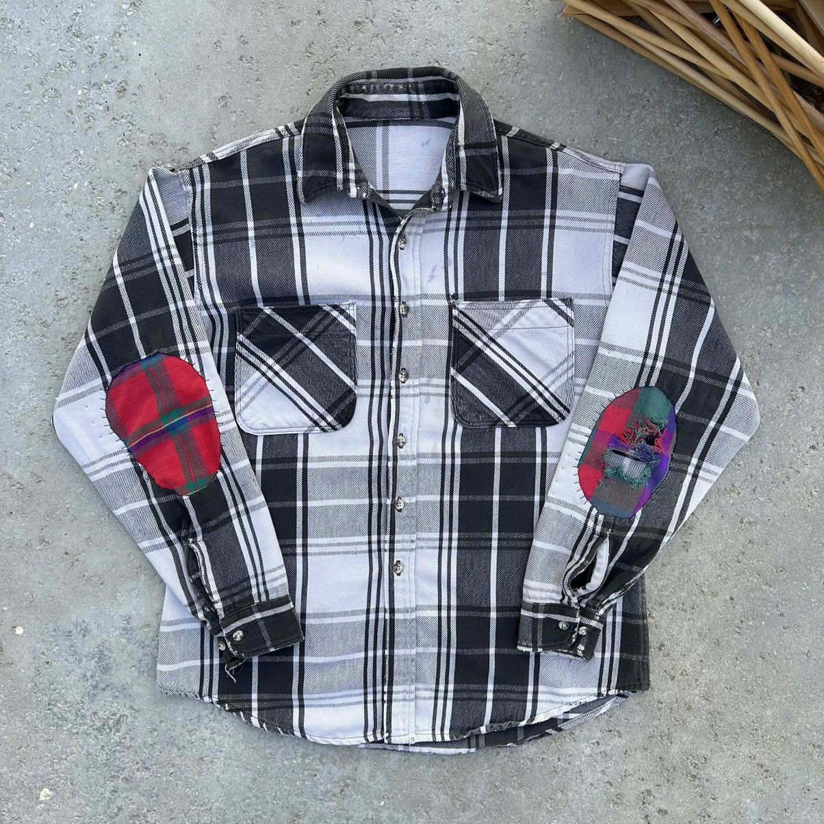 Other VTG 70’s Repaired Patchwork Cotton Flannel Button Up Shirt Size US XL / EU 56 / 4 - 1 Thumbnail