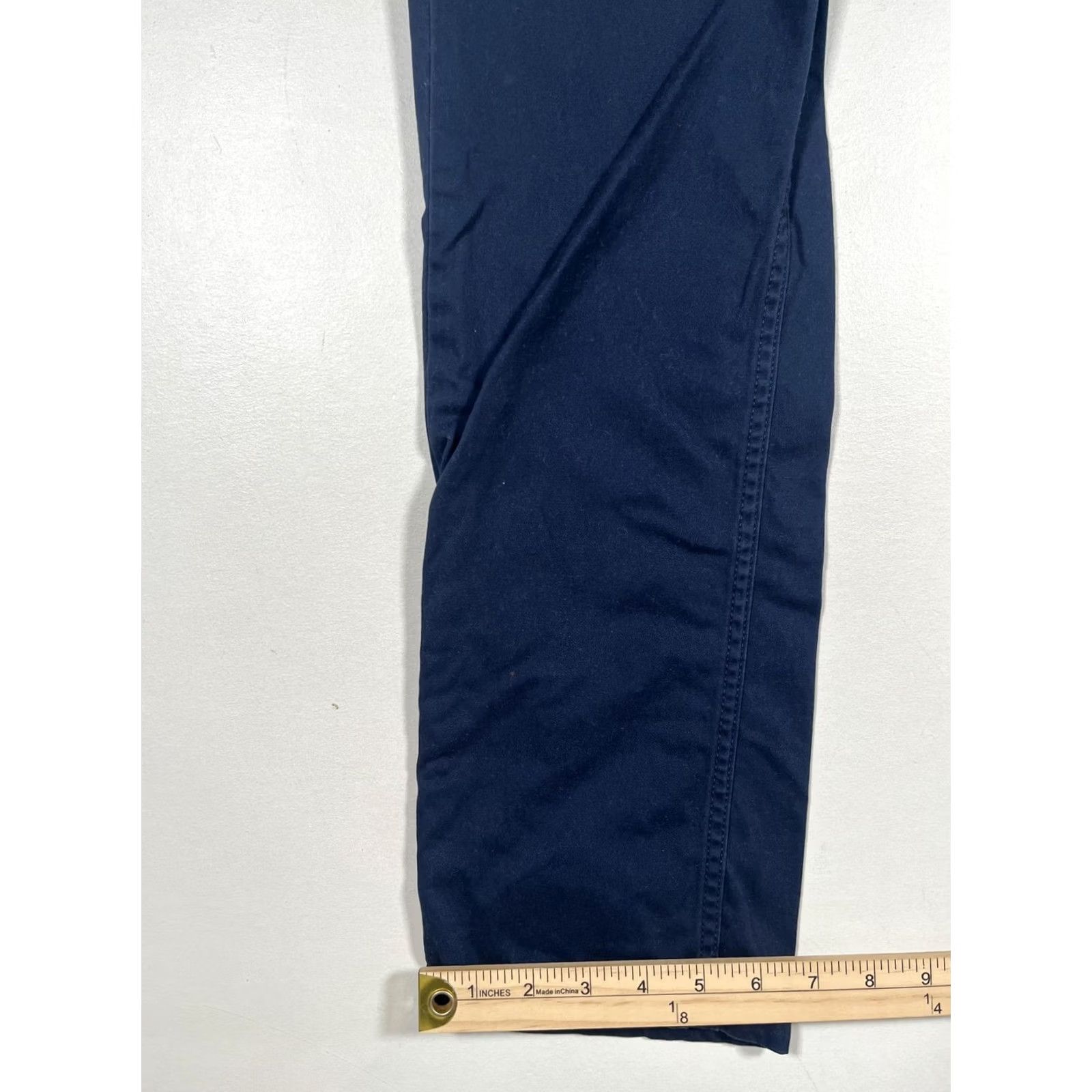Ben Sherman Ben Sherman Pants Mens 33x32 Blue Stretch Chino 5-Pocket Slim Straight Casual Size US 33 - 5 Thumbnail