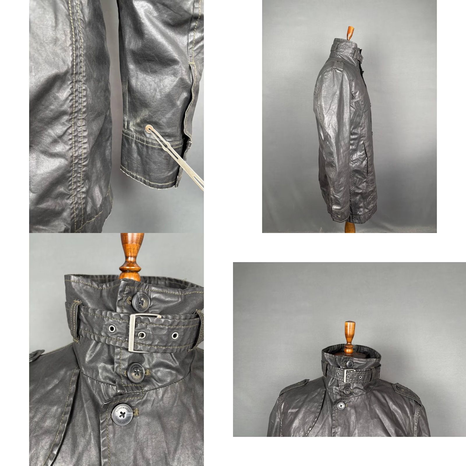 J.Lindeberg J.Lindeberg Trench Jacket Mens XL Black Polyester Full Zip Long Sleeve Regular Fit Size US XL / EU 56 / 4 - 9 Thumbnail