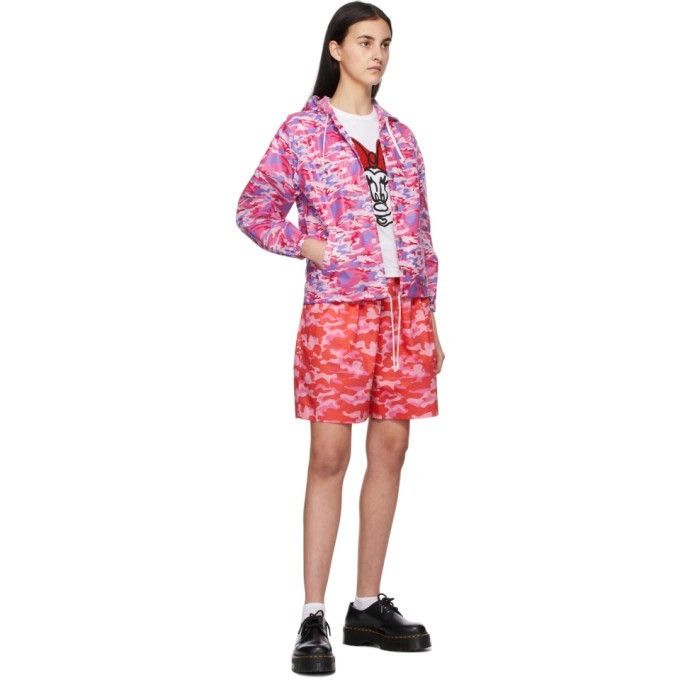 Comme des Garcons Comme des Garcons Girl Pink and Blue Camo Hooded Jacket Size S / US 4 / IT 40 - 2 Thumbnail