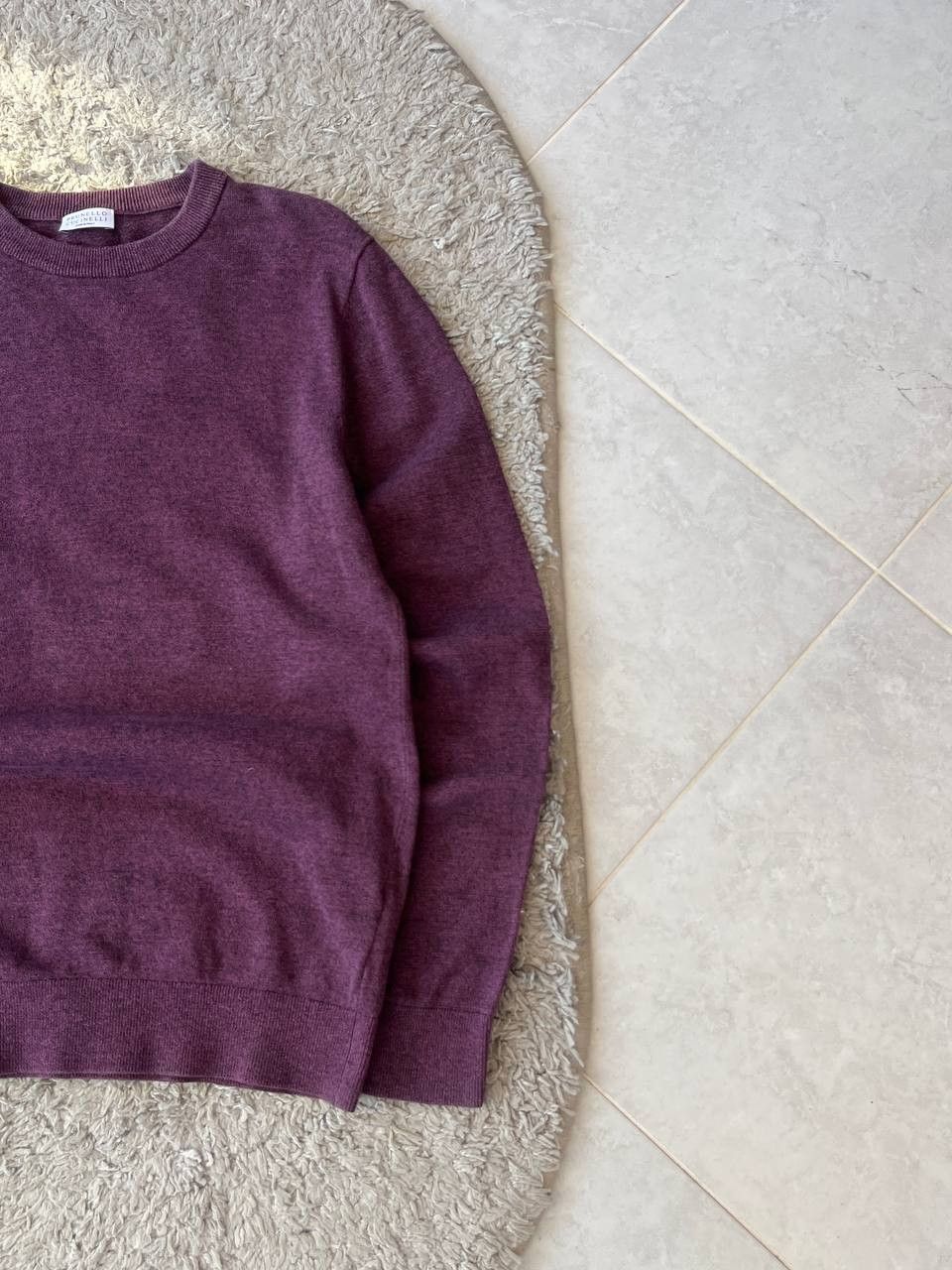 Brunello Cucinelli BRUNELLO CUCINELLI Relaxed Sweater MADE IN ITALY Burgundy Size US L / EU 52-54 / 3 - 4 Thumbnail
