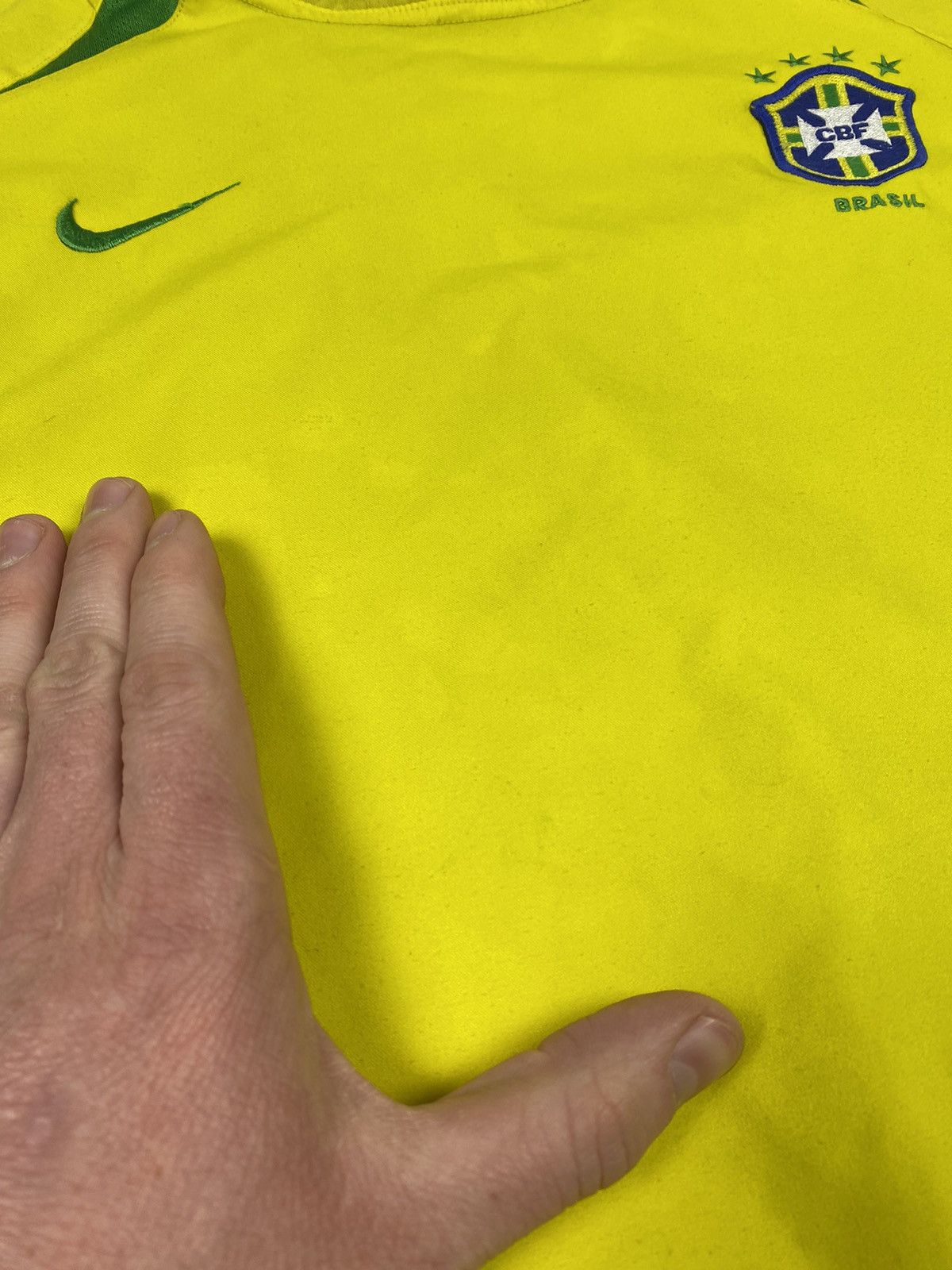 Nike × Vintage Vintage 00s Nike Brazil Hational Team Soccer Jersey Shirt Size US L / EU 52-54 / 3 - 8 Thumbnail