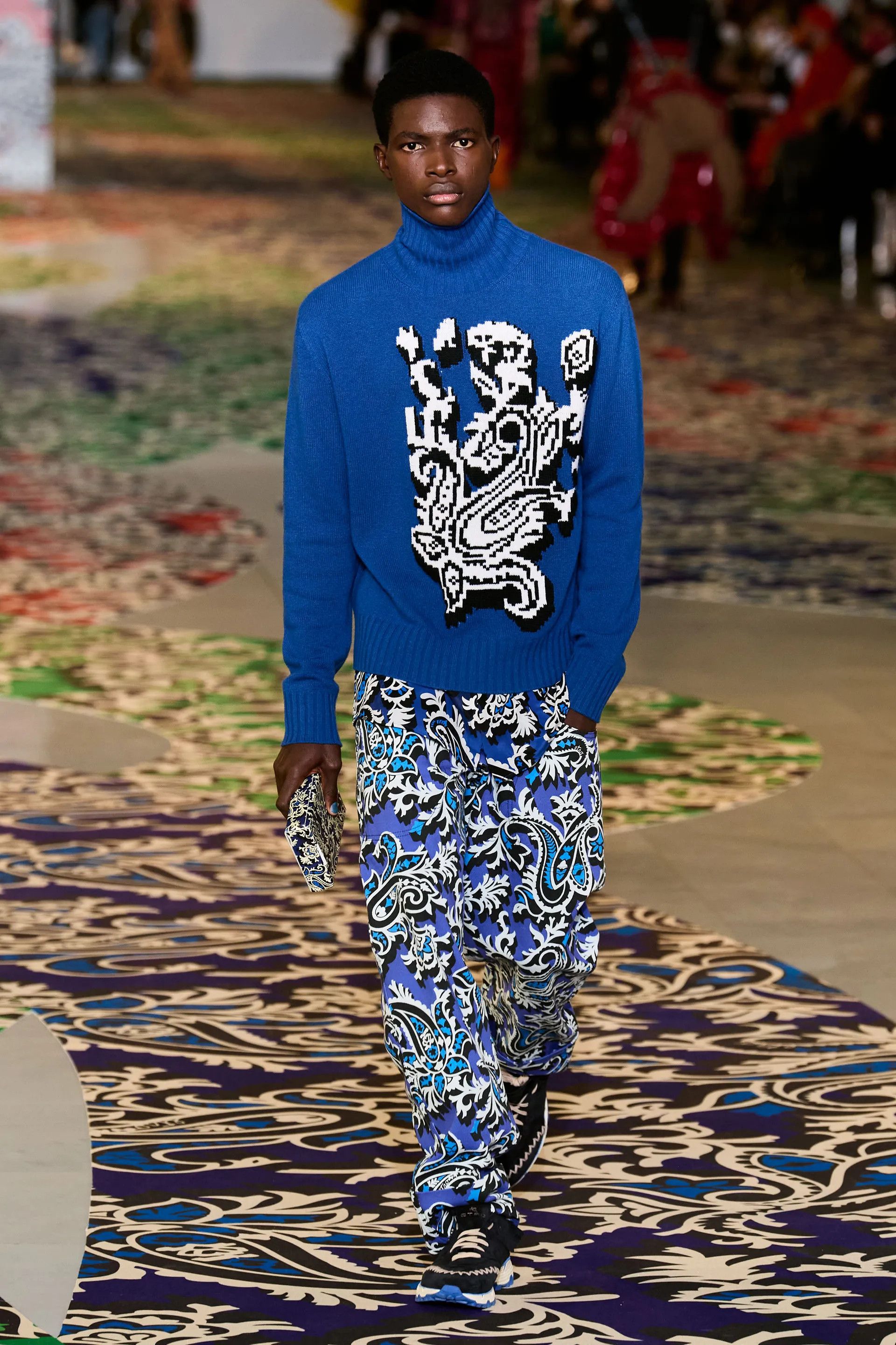 Designer × Etro Etro FW 2022 Runway Wool Turtleneck Knitwear Size US L / EU 52-54 / 3 - 1 Thumbnail