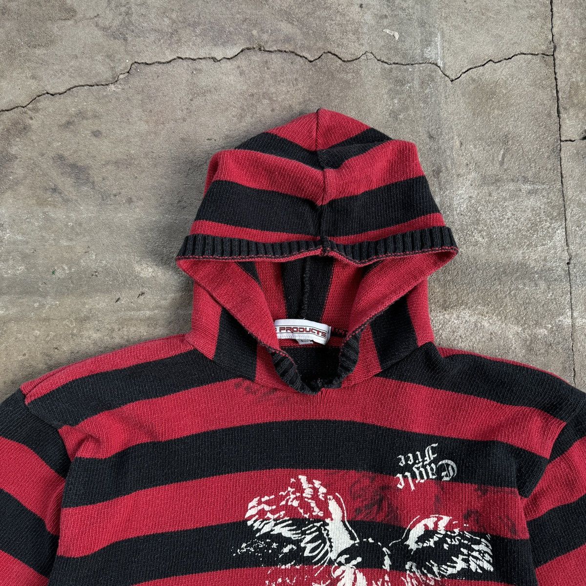 20471120 × Japanese Brand × Seditionaries Vintage Stripe Printed Hooded Sweater Size US M / EU 48-50 / 2 - 4 Thumbnail