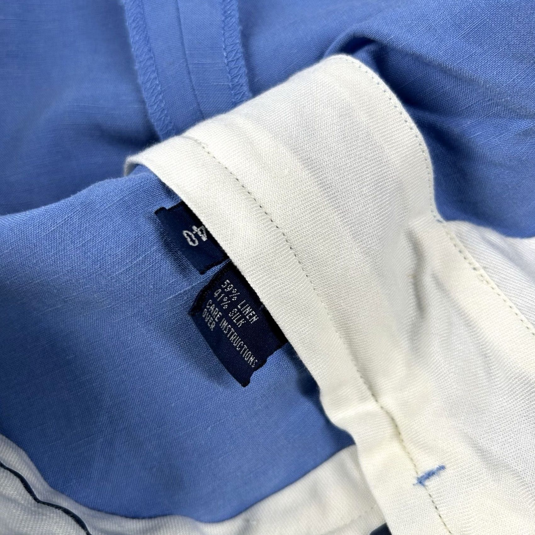 Ralph Lauren Polo Golf Ralph Lauren Mens 40 Blue Linen Silk Blend Pleated Chino Shorts Size US L / EU 52-54 / 3 - 5 Thumbnail