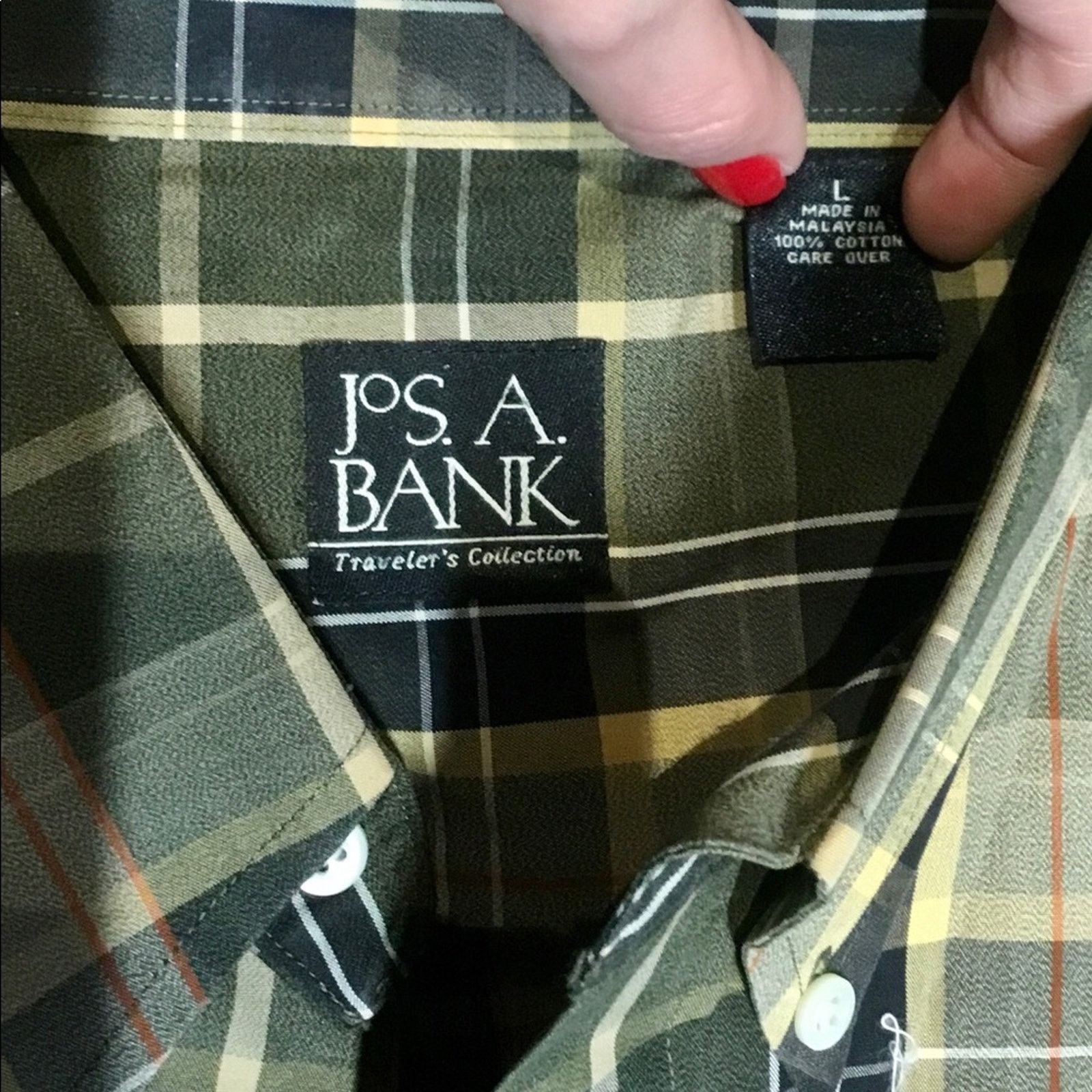 Jos. A. Bank JoS. A. Bank Traveler’s Collection Plaid Shirt Size US L / EU 52-54 / 3 - 3 Thumbnail