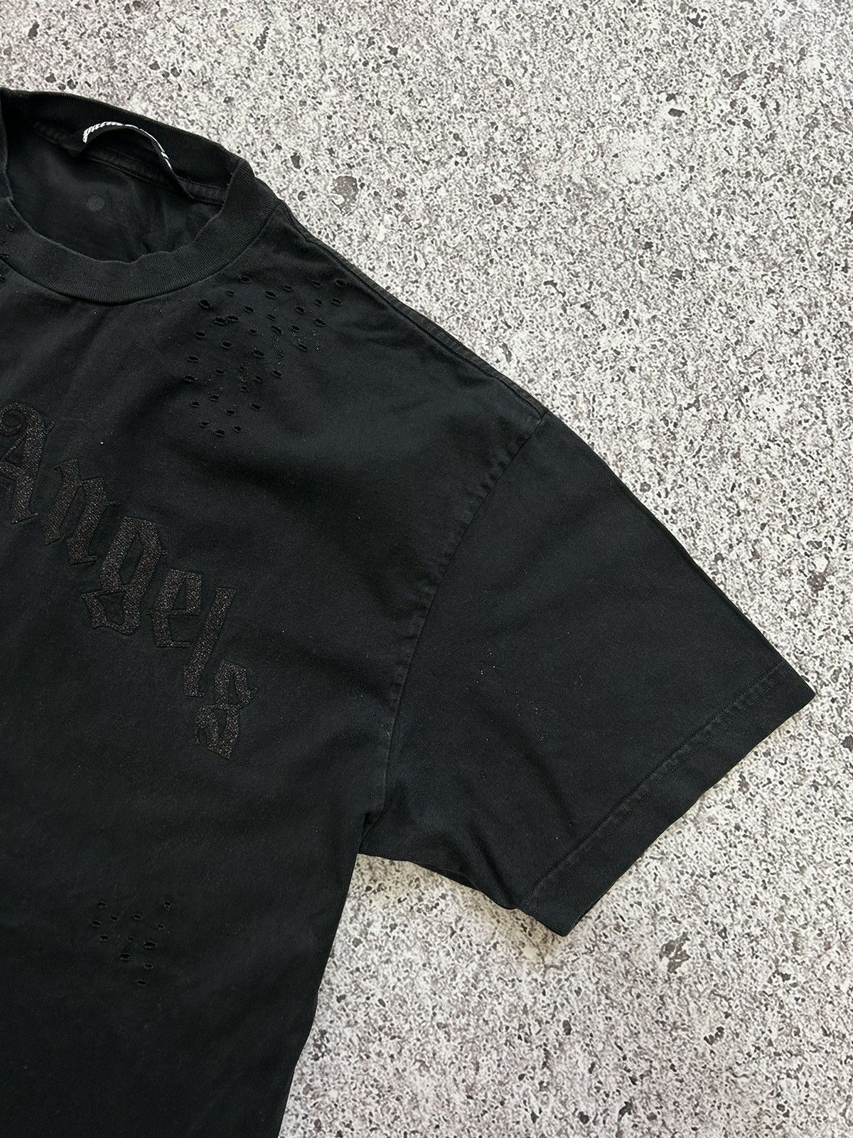 Palm Angels Luxury Palm Angels Glittered Logo Street Fashion T-Shirt Size US L / EU 52-54 / 3 - 14 Thumbnail