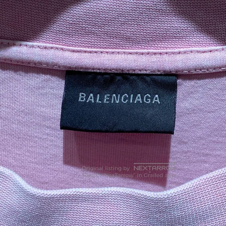 Balenciaga Balenciaga Pink and White Graffiti Letter Logo Short Sleev Size US M / EU 48-50 / 2 - 3 Thumbnail