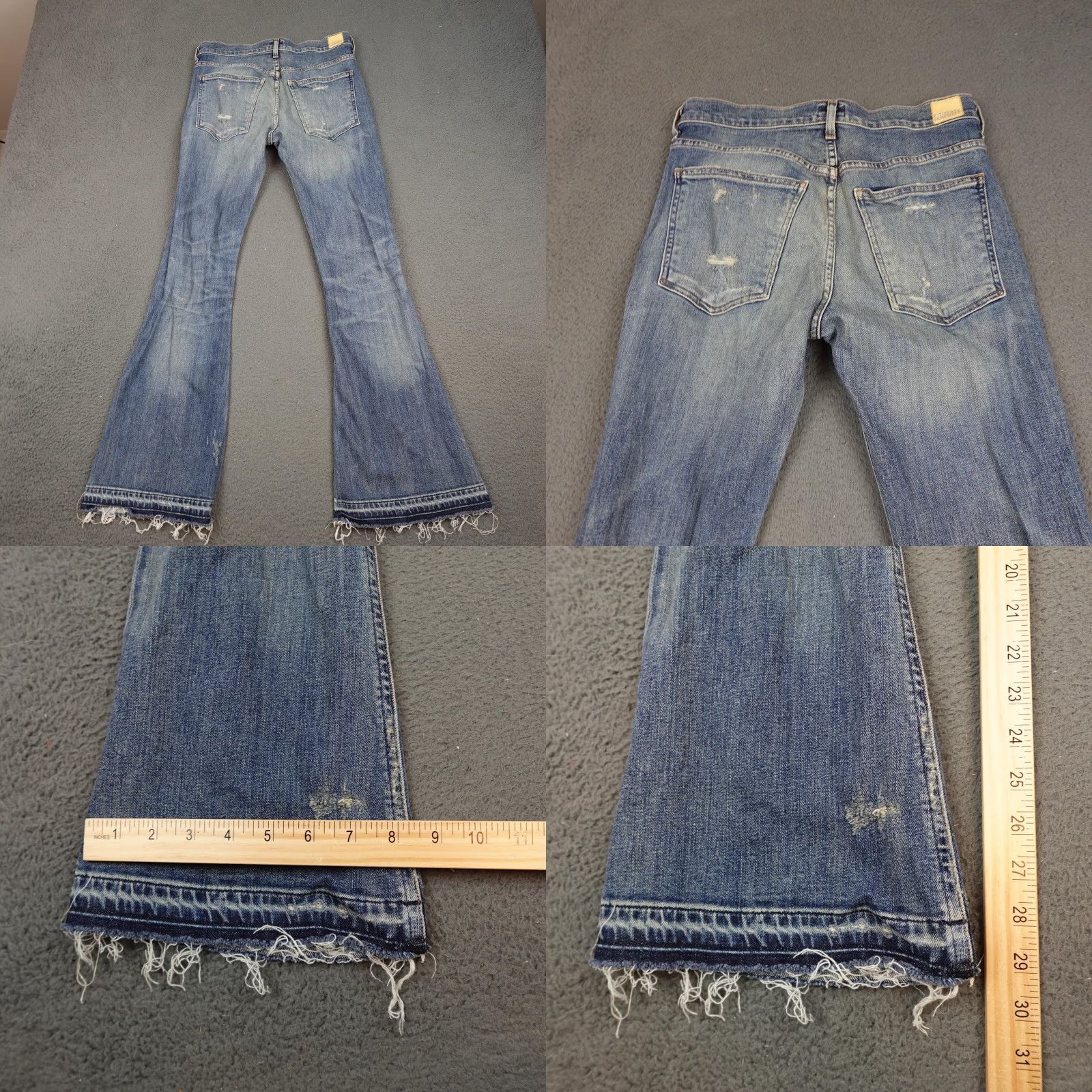 Citizens Of Humanity VINTAGE Citizens of Humanity Jeans Womens 27 Blue Distressed Flare USA 1547-357 Size 27" / US 4 / IT 40 - 8 Thumbnail