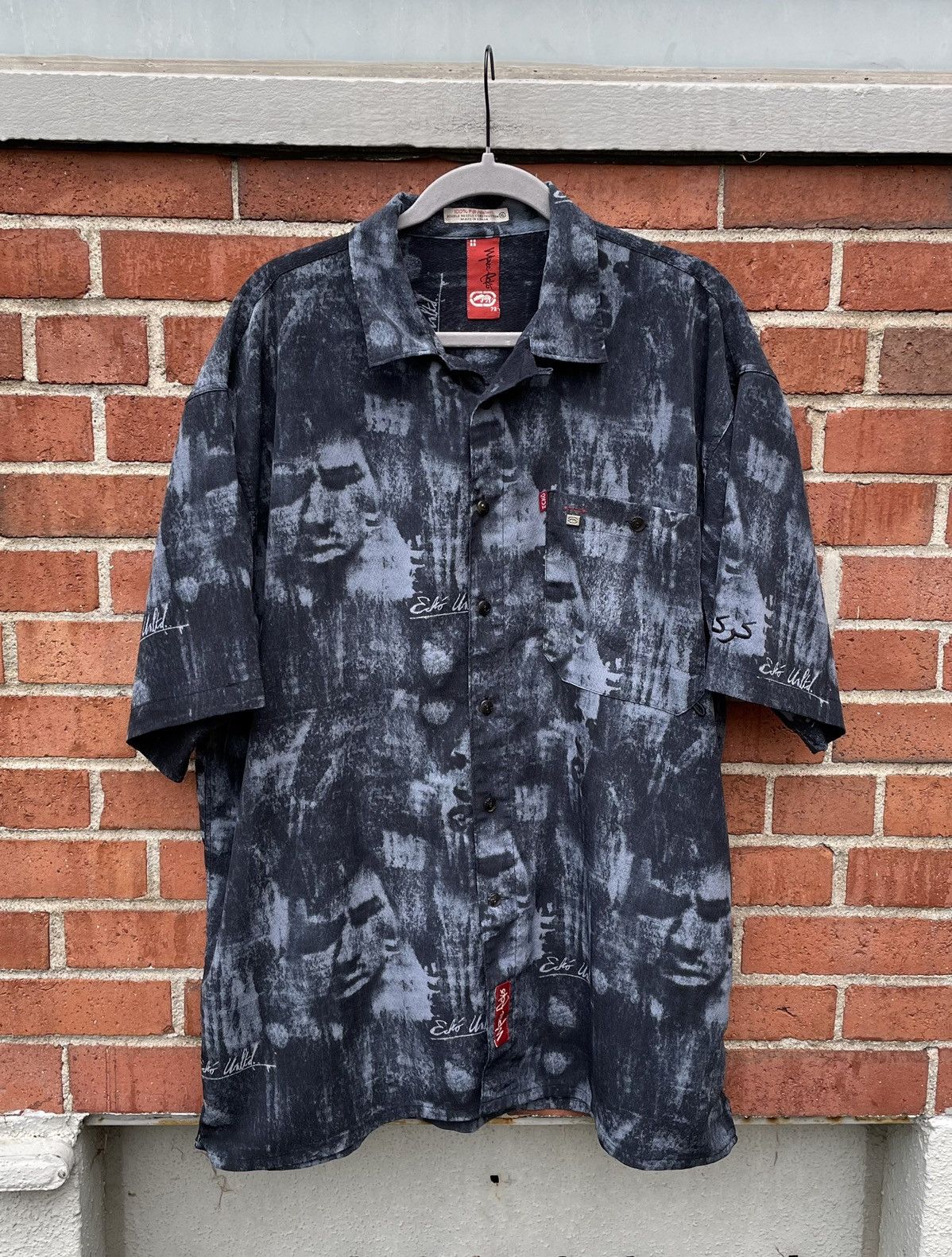 Marc Ecko Rare Vintage Y2k Marc Echo Faces AOP button Shirt Size US XL / EU 56 / 4 - 1 Thumbnail