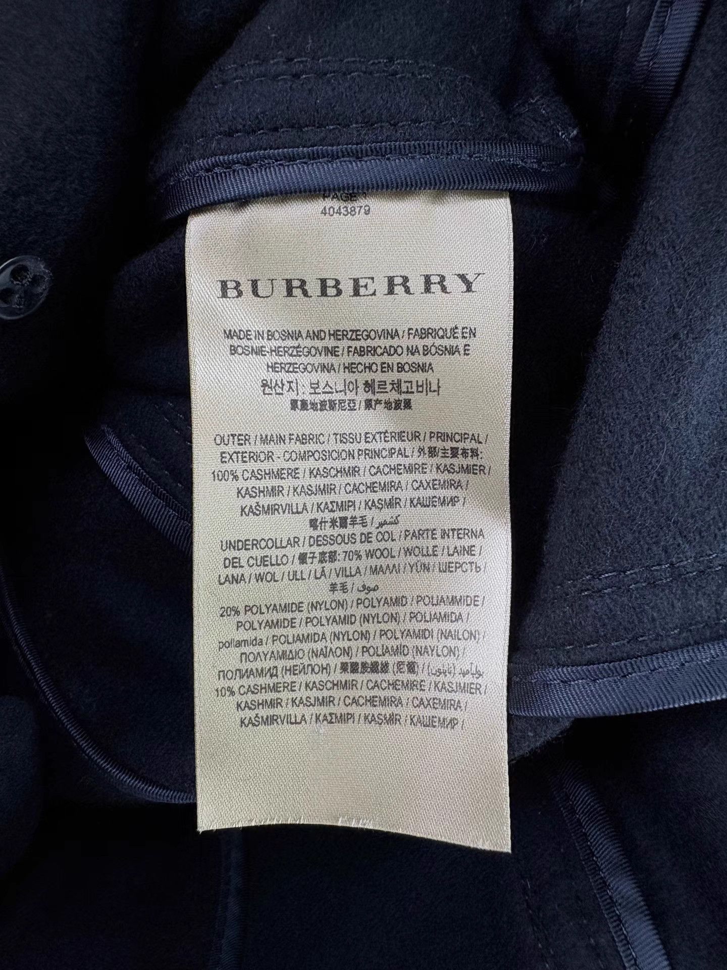 Burberry BURBERRY Black Wool Double-Breasted Coat Size XXS / US 00 / IT 34 - 4 Thumbnail