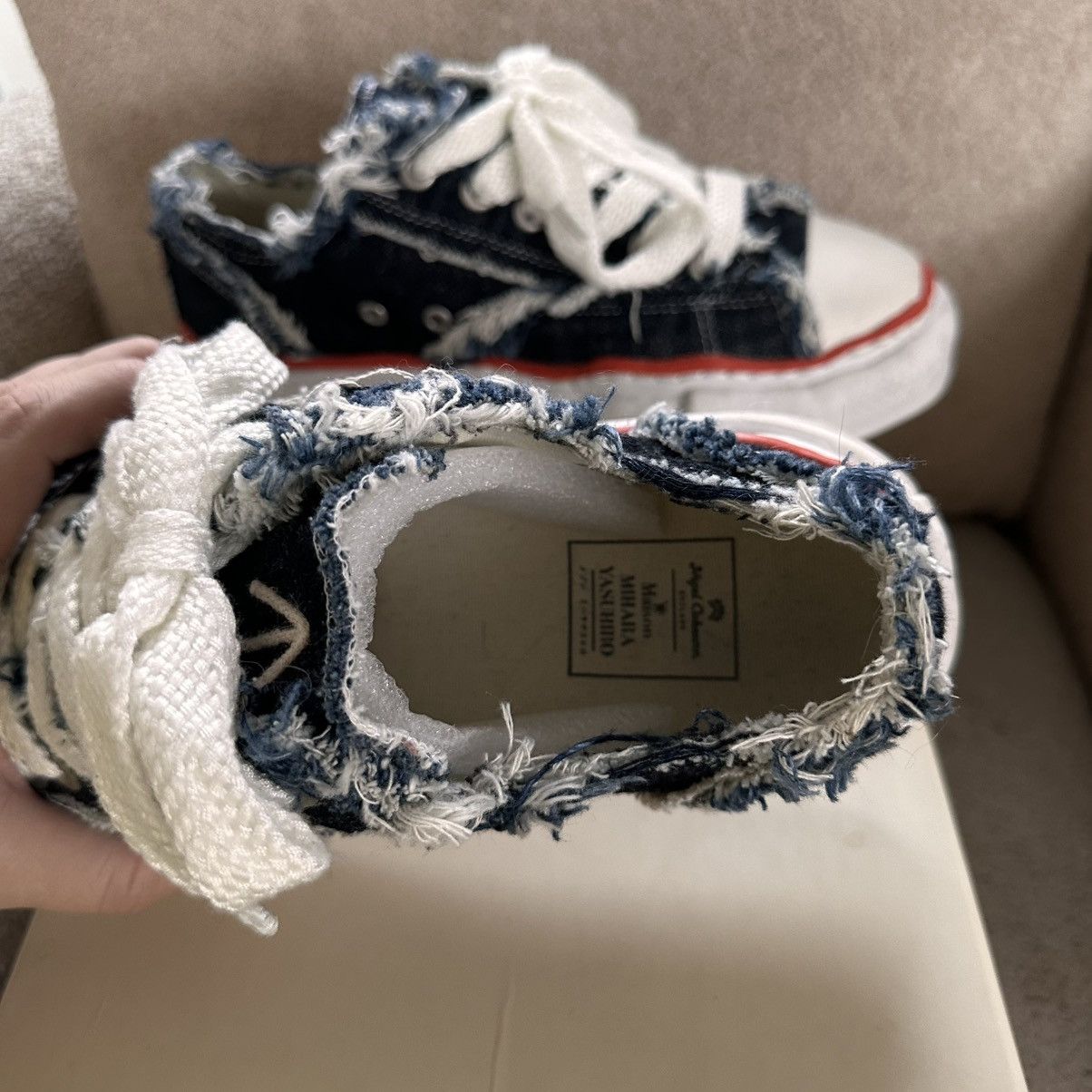 Maison MIHARA YASUHIRO Maison Mihara Yasuhiro x Nigel Cabourn Low Cut Denim Sneaker Size US 8 / EU 41 - 6 Thumbnail