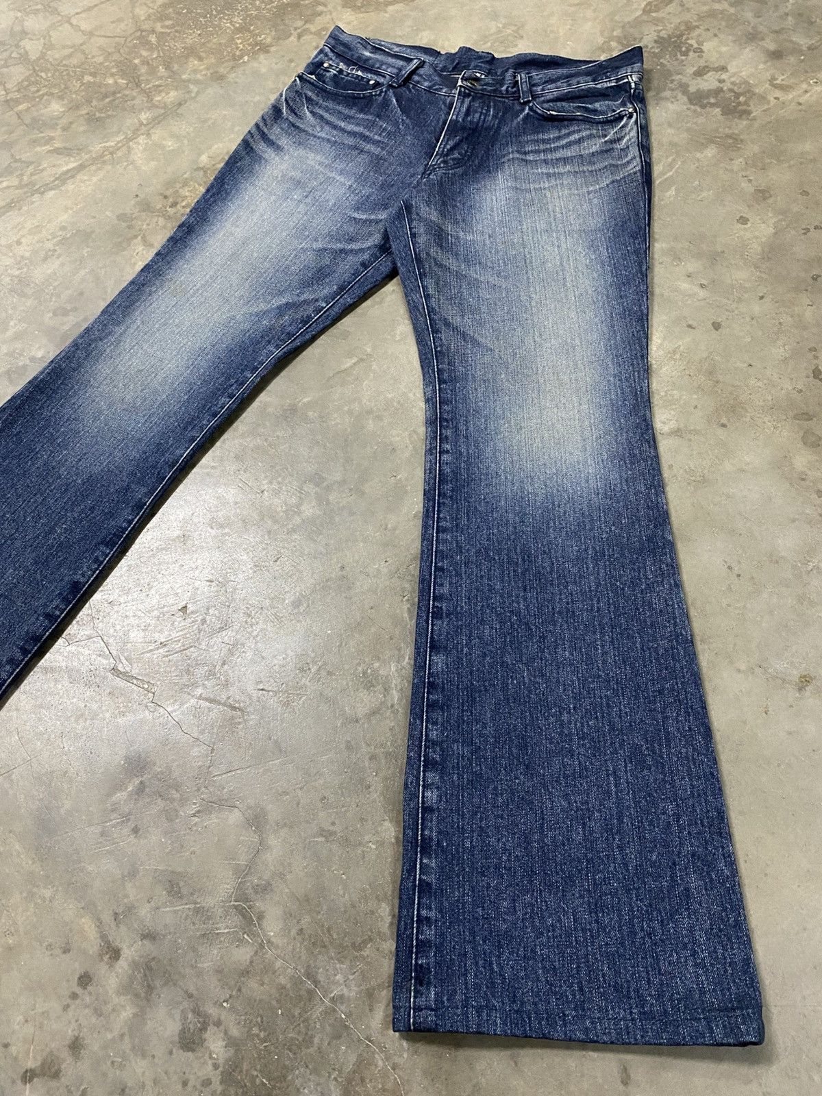 5351 POUR LES HOMMES × Japanese Brand Flared🔥5351 Pour Les Hommes Distressed Denim Boot Cut @210 Size US 31 - 2 Thumbnail