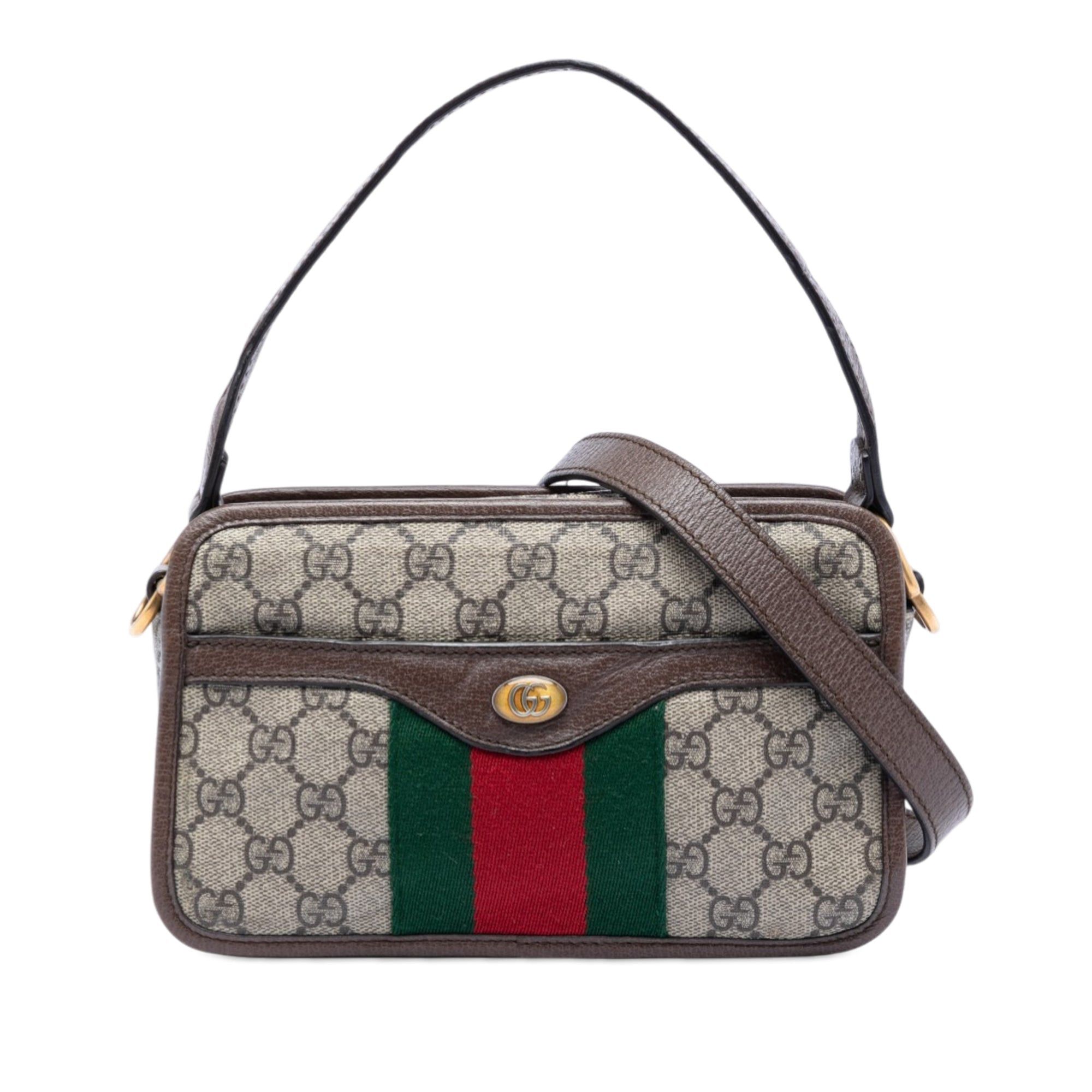 Gucci Small GG Supreme Web Ophidia Top Handle Bag Size ONE SIZE - 1 Thumbnail