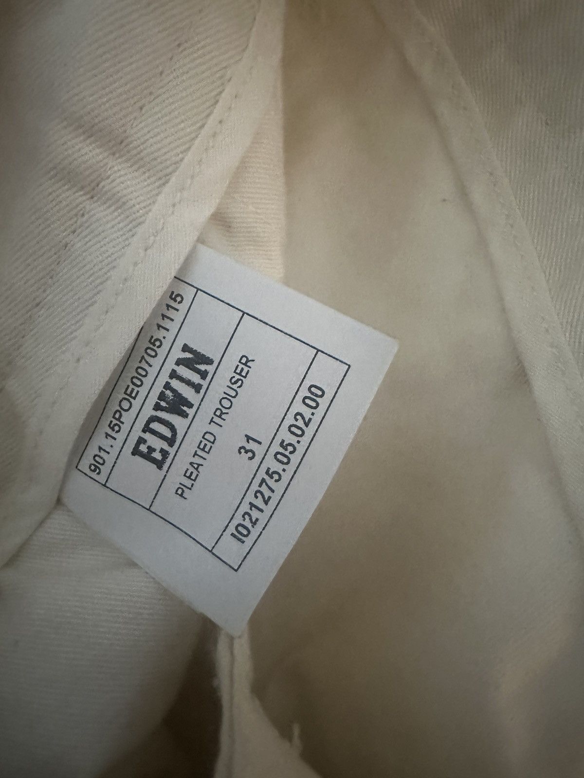 Edwin Edwin white cotton chino Size US 31 - 5 Thumbnail