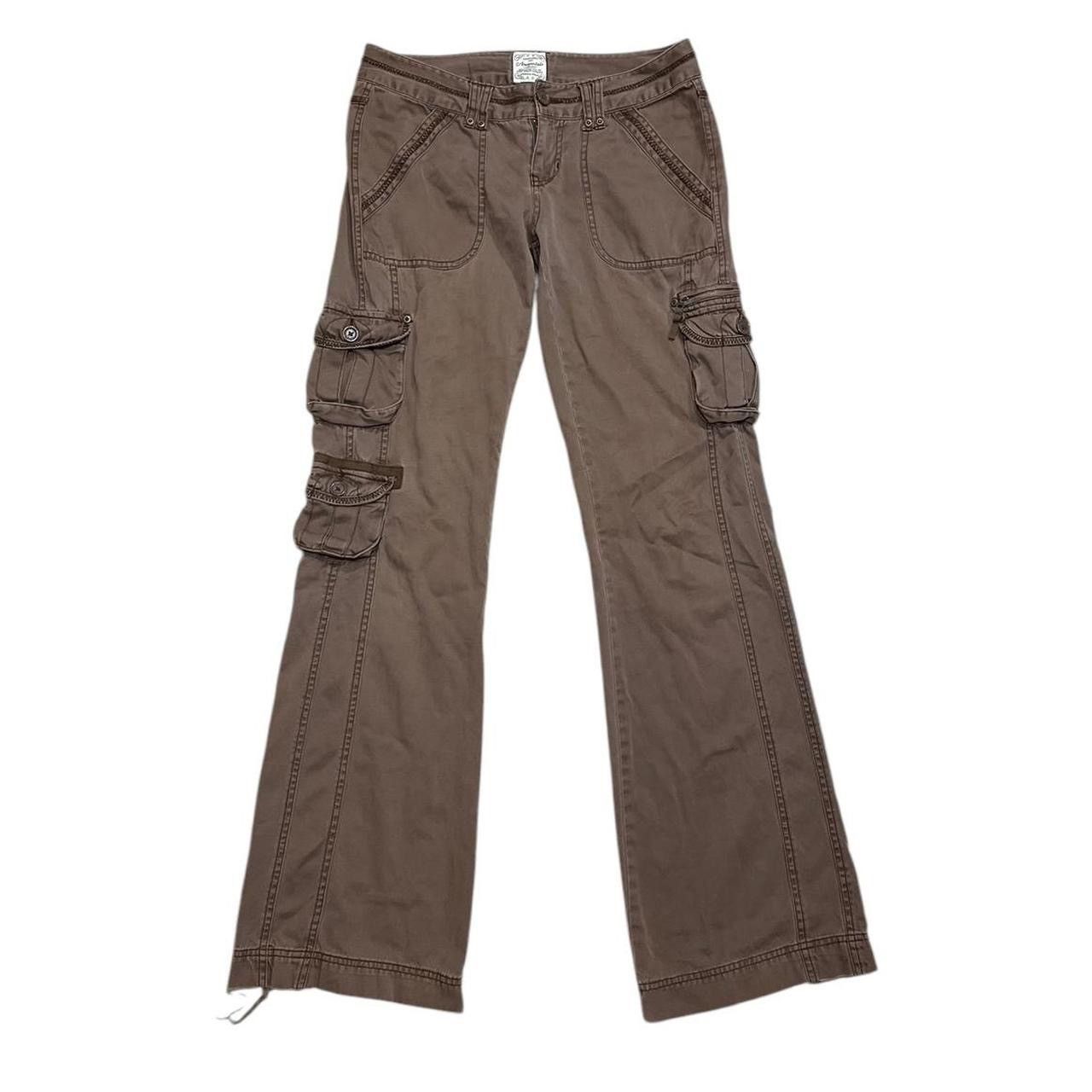 Aeropostale Aéropostale Brown Low Waisted Cargo Trousers Size 28" / US 6 / IT 42 - 1 Thumbnail