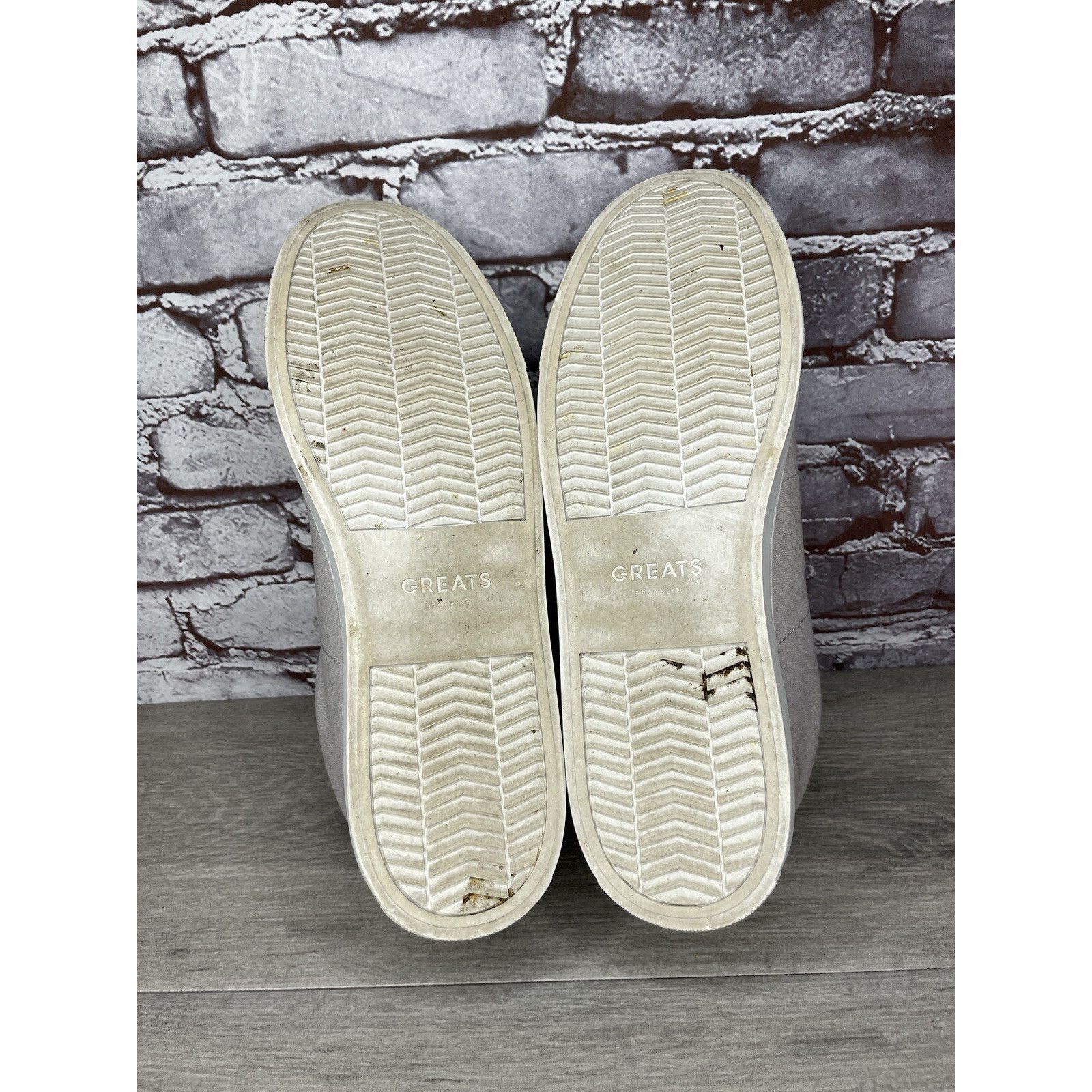 Greats Greats Gray Canvas Fabric Lace Up Low Casual Sneakers Shoes Size US 12 / EU 45 - 22 Thumbnail
