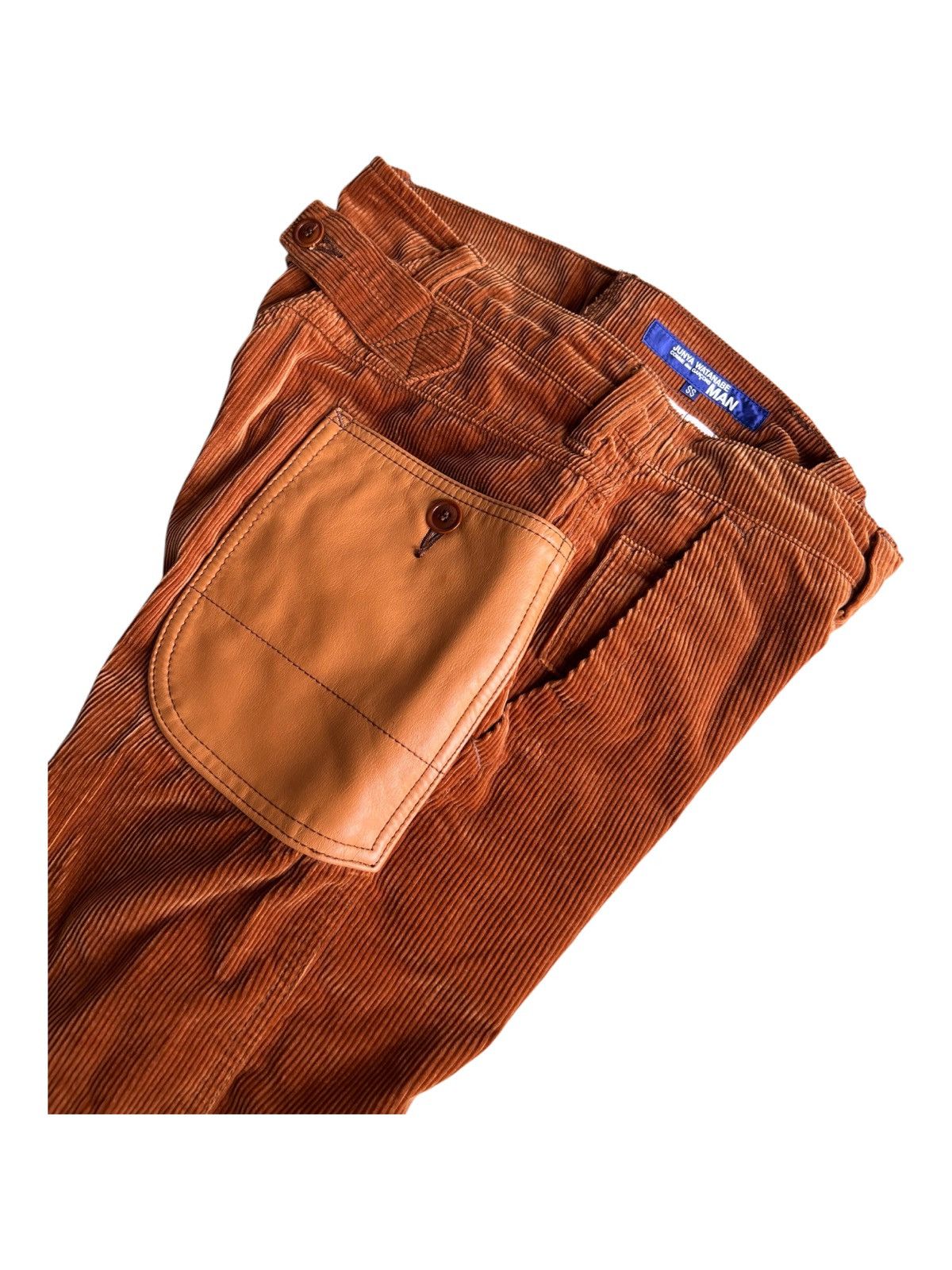 Carhartt × Junya Watanabe FW08 JW Hybrid Leather Pockets Corduroy Wide Baggy Pants Size US 31 - 4 Thumbnail