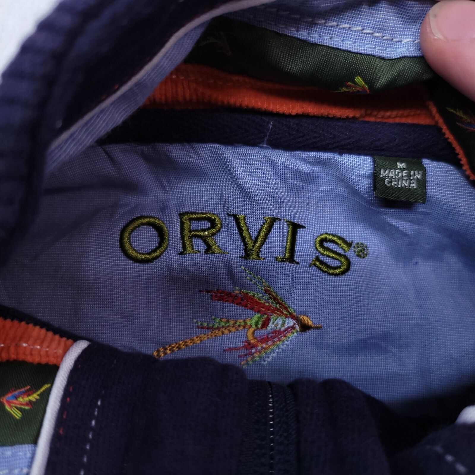 Orvis Orvis Long Sleeve Pullover Sweatshirt Men Size Medium M Blue Size US M / EU 48-50 / 2 - 3 Thumbnail