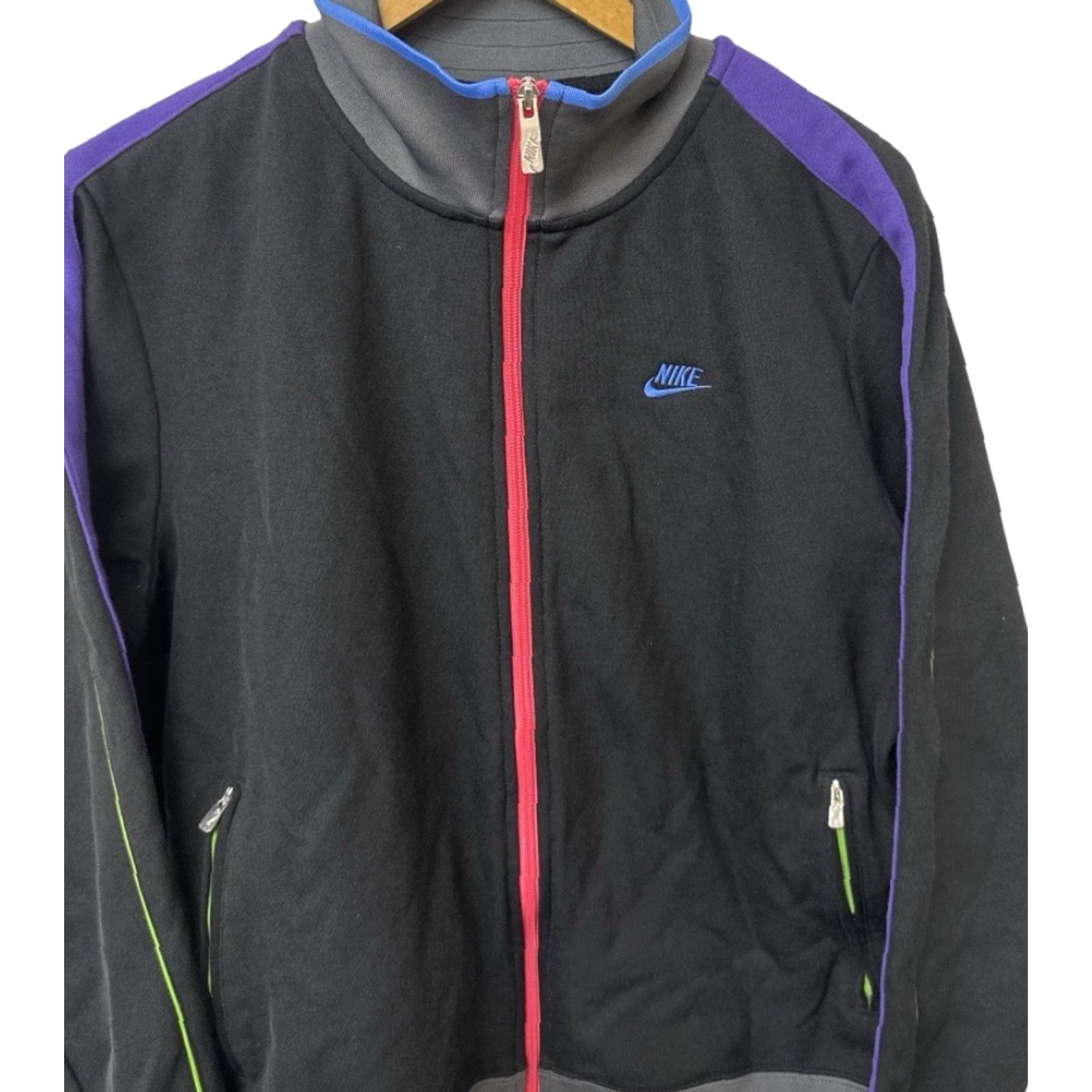Nike Sportswear Track Jacket Mens Full Zip Up Retro National 98 Large Black