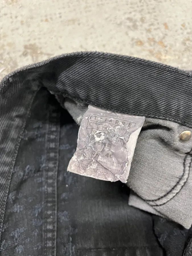 Versace SS2005 Versace Black Distressed Effect Denim Jeans Size US 30 / EU 46 - 14 Thumbnail