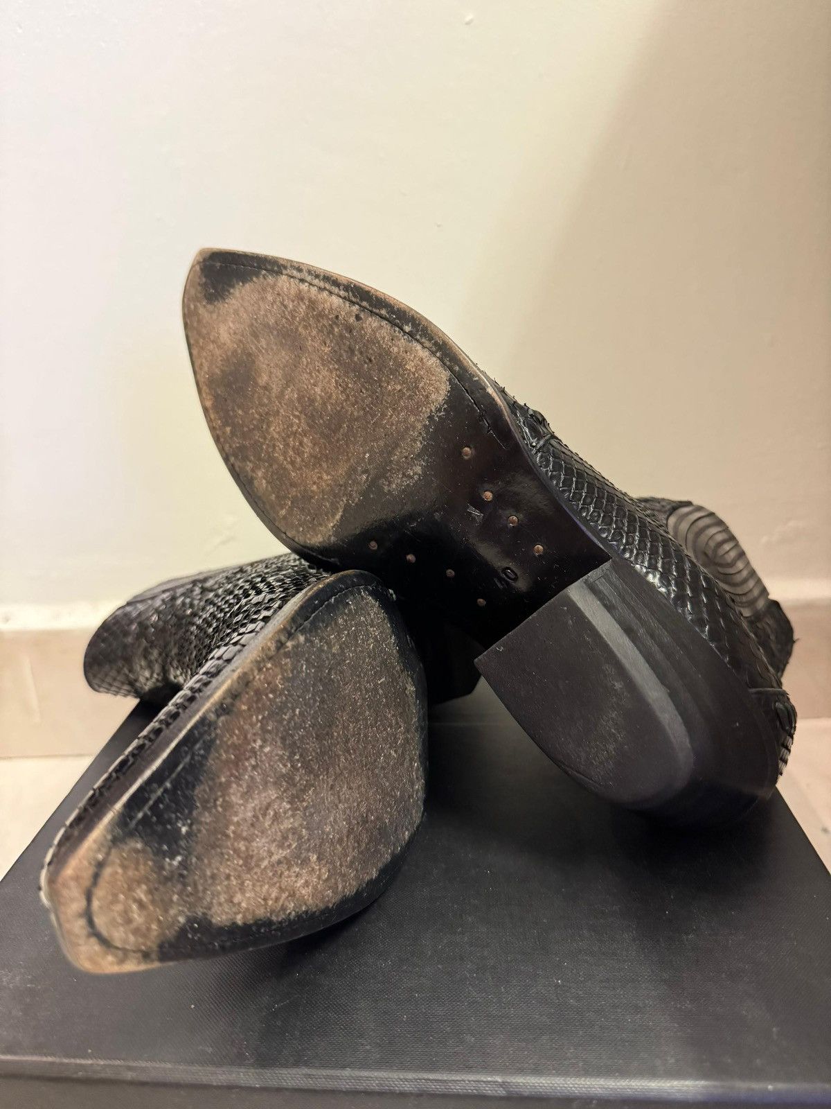 Hedi Slimane × Saint Laurent Paris 15SS Python Santiag Boots sz40 Size US 7 / EU 40 - 5 Thumbnail