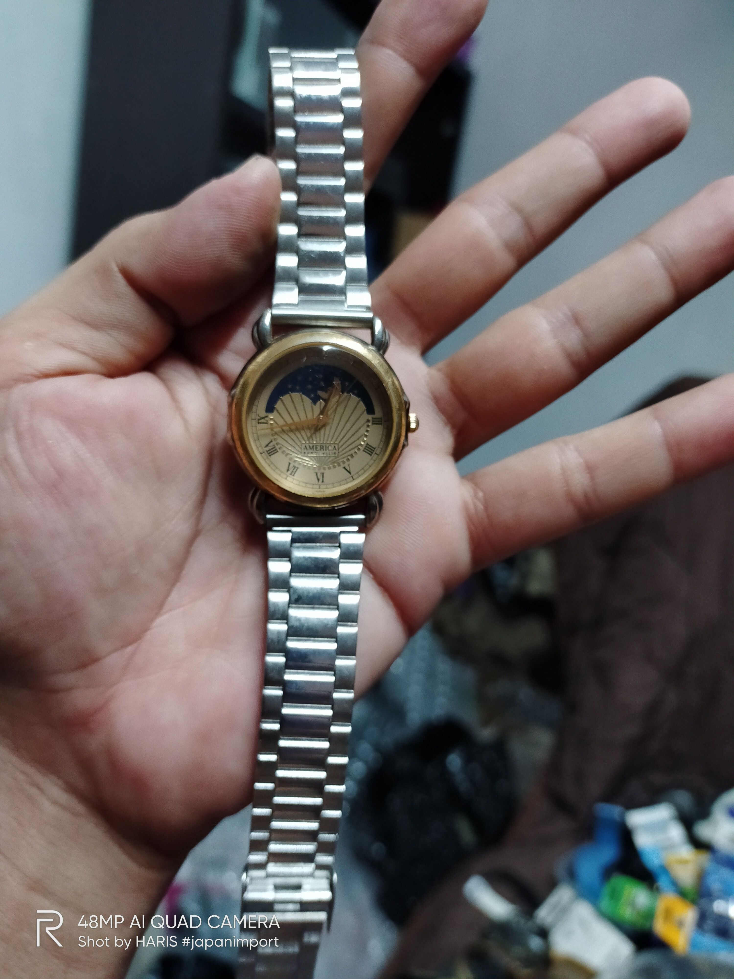 Japanese Brand AMERICA PERRY ELLIS 💥 RETRO MOON PHASE WATCH Size ONE SIZE - 5 Thumbnail