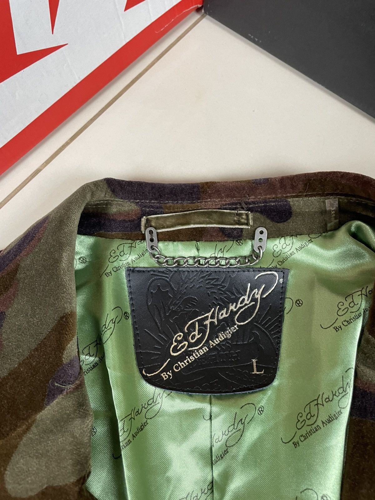 Ed Hardy × Vintage Ed Hardy by Christian audiger army blazer L Size US L / EU 52-54 / 3 - 7 Thumbnail