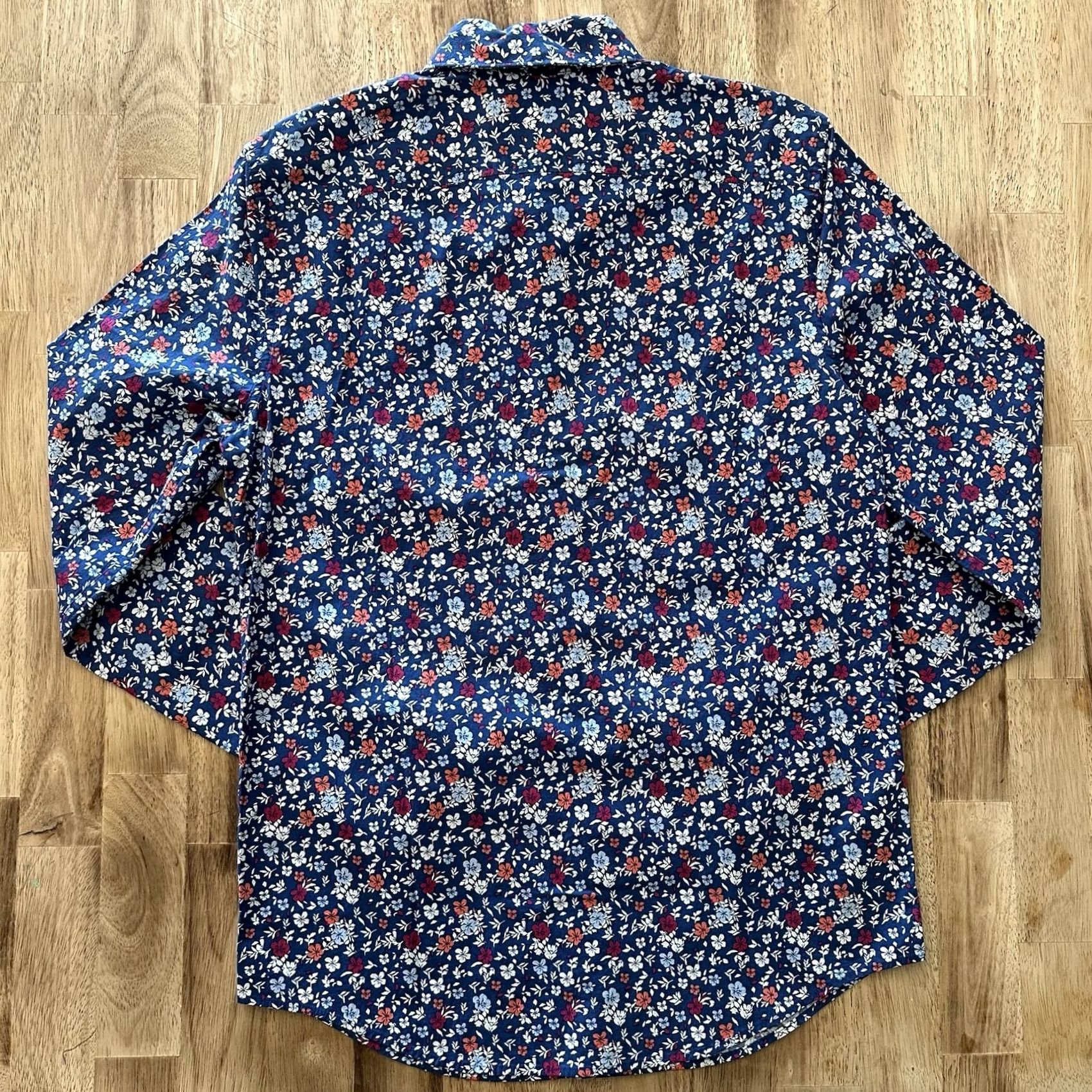 Original Penguin Original Penguin Shirt S Blue Floral Button-Down Mens EcoVero Limoges Short Sleeve Stretch Made in Indonesia Size US S / EU 44-46 / 1 - 4 Thumbnail