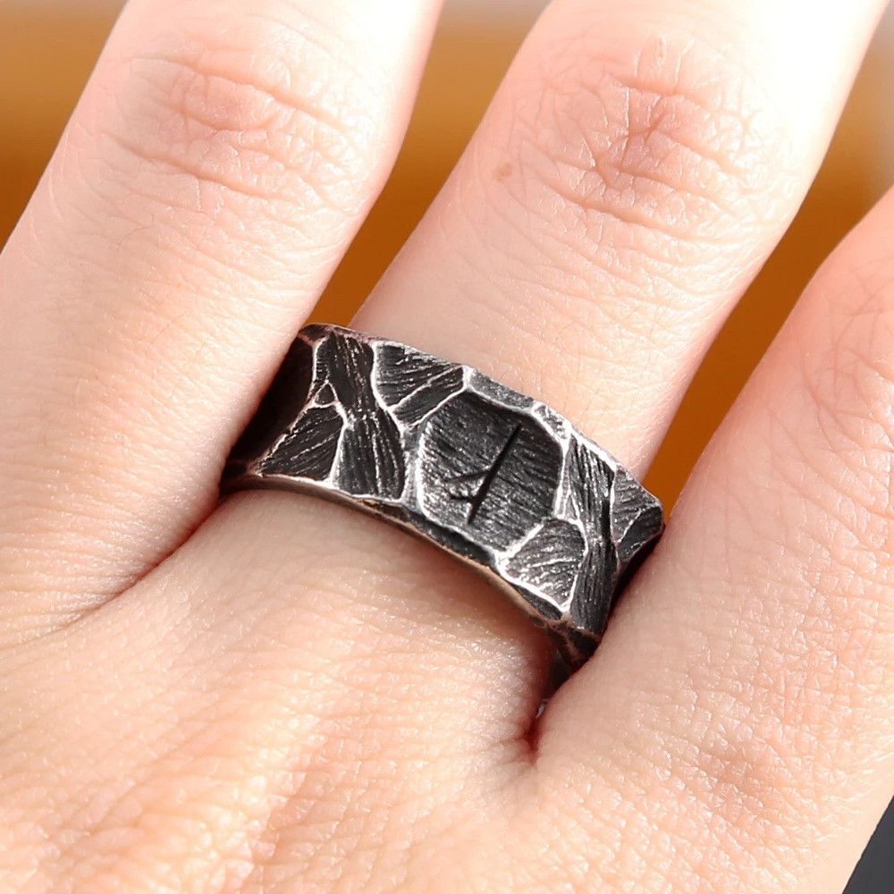 Jewelry Vintage Stainless Steel Nordic Viking Ring Size ONE SIZE - 1 Thumbnail