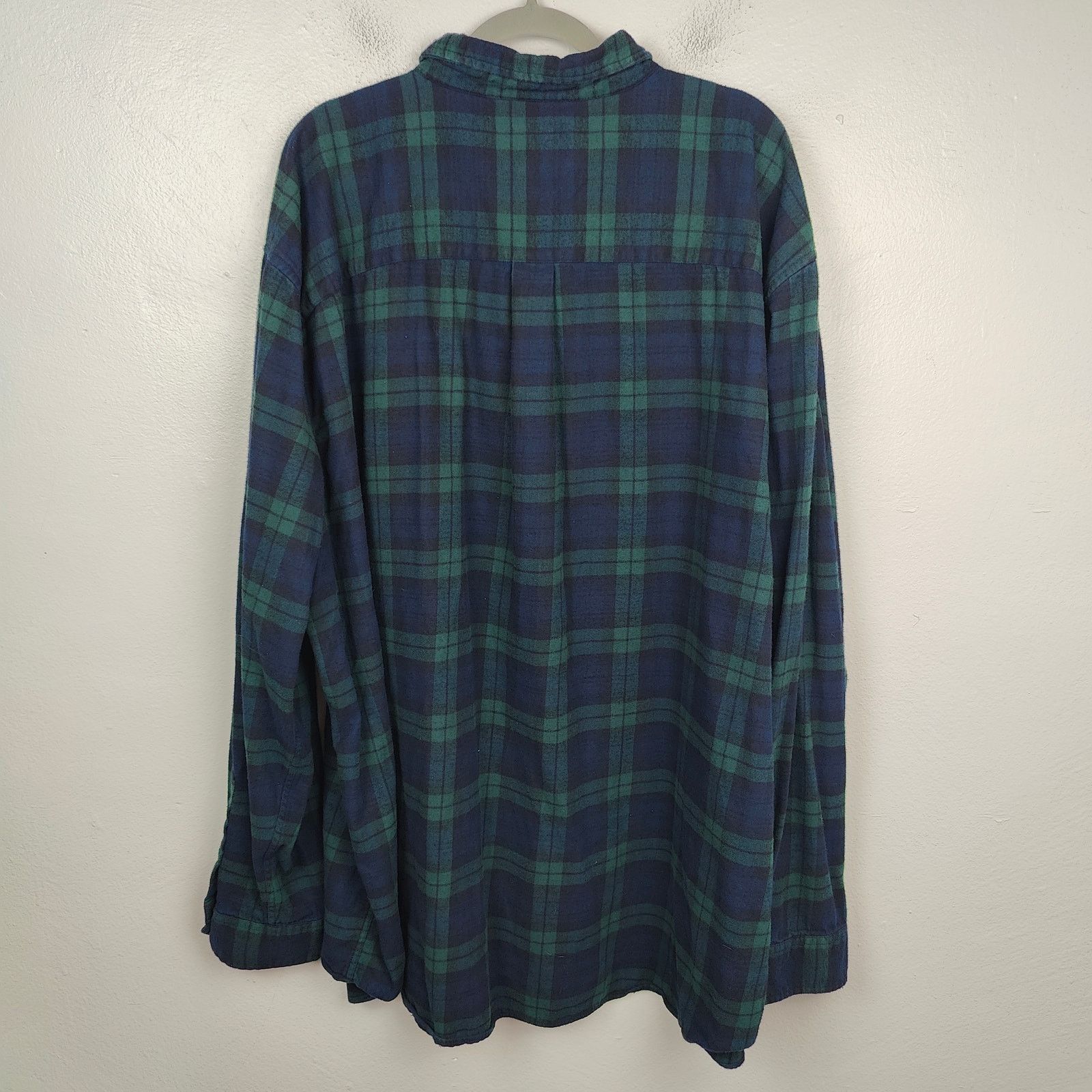 St. Johns Bay St Johns Bay Shirt Mens 4XLT Tall Green Blue Plaid Flannel Size US XXL / EU 58 / 5 - 3 Thumbnail
