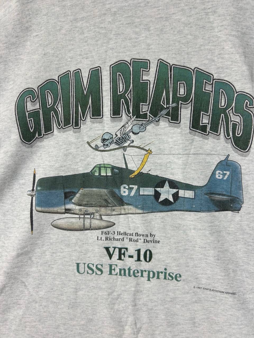 Vintage Vintage 90s Grim Reapers, VF -10, USS Enterprise, USMC Size US XXL / EU 58 / 5 - 3 Thumbnail