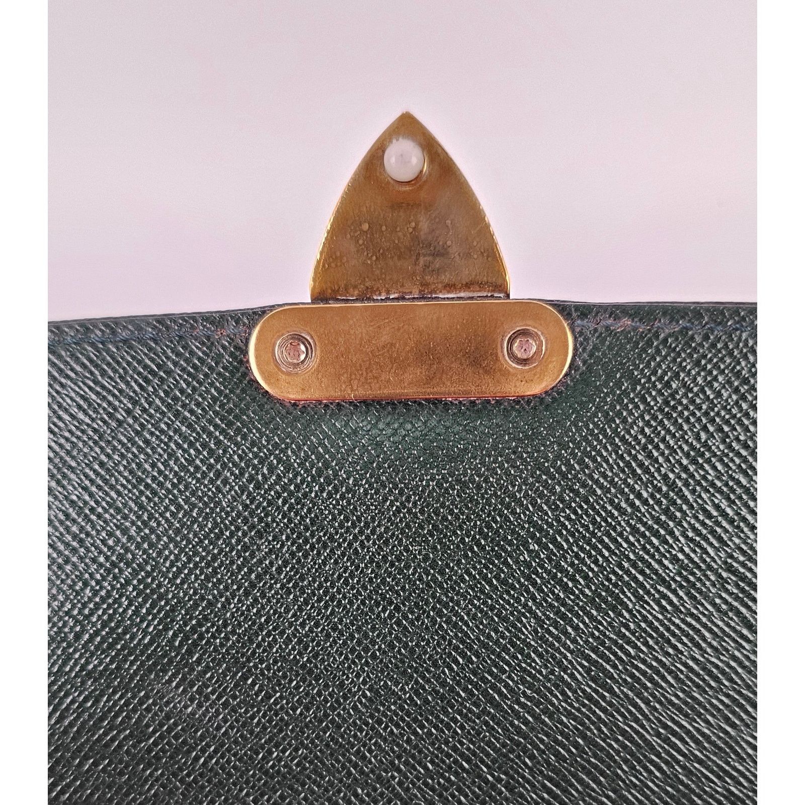 Louis Vuitton LOUIS VUITTON Pochette Clutch Bag Green Taiga Leather Size ONE SIZE - 19 Thumbnail