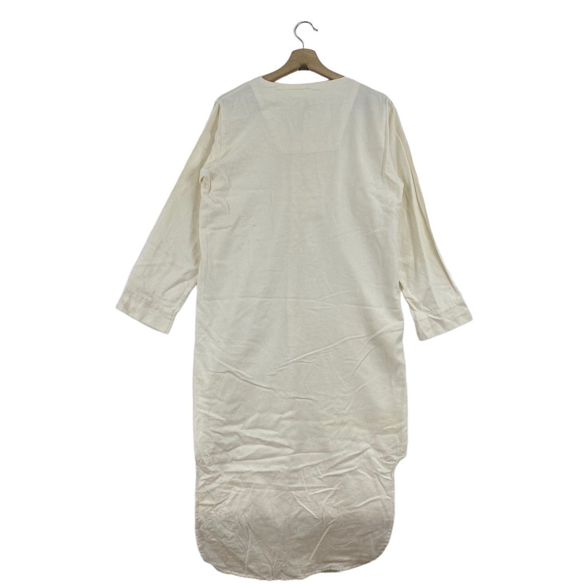 L.L. Bean × Vintage Vintage LL BEAN USA Three Quater Sleeve Cream Dress Size M / US 6-8 / IT 42-44 - 3 Thumbnail