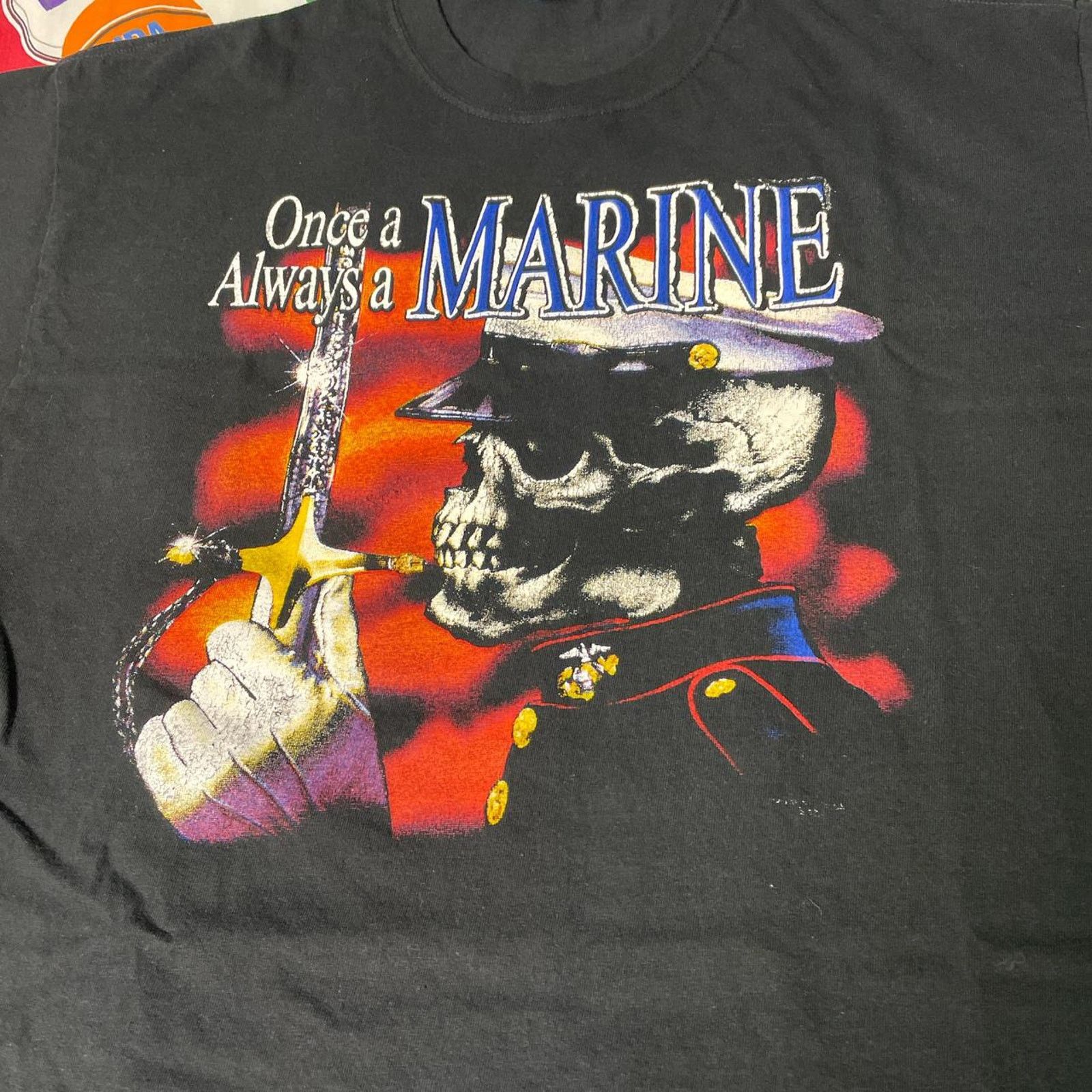 Vintage VTG 2000s Once A Marine Always A Marine Mens Sz L Tee Y2K Size US L / EU 52-54 / 3 - 3 Thumbnail