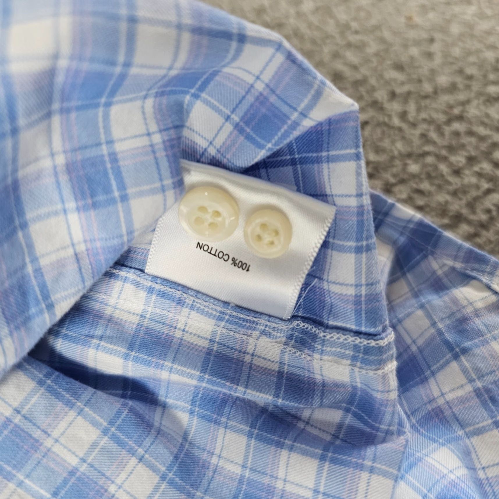 Peter Millar Peter Millar Shirt Mens XL Light Blue Check Button-Up Dress Casual Size US XL / EU 56 / 4 - 5 Thumbnail