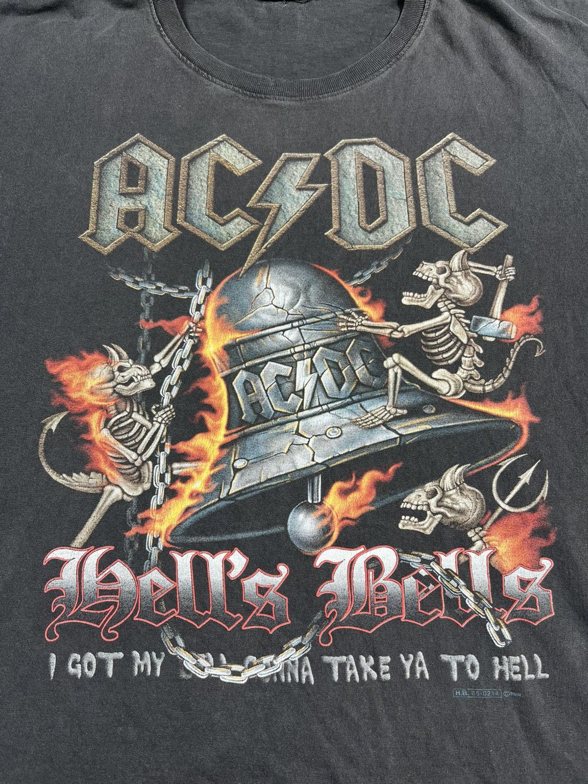 AC/DC ACDC Hells Bells Band Tee Big Graphic Black XL Size US XL / EU 56 / 4 - 4 Thumbnail