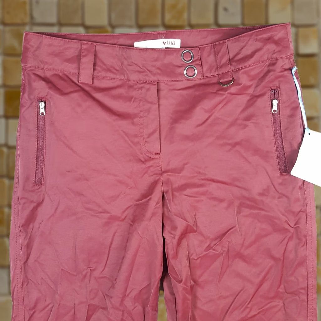 Vintage VINTAGE Y2K Preppy Maroon Stretch Zip Pocket Women's Size 10 Straight Leg Pants Size 32" / US 10 / IT 46 - 1 Thumbnail