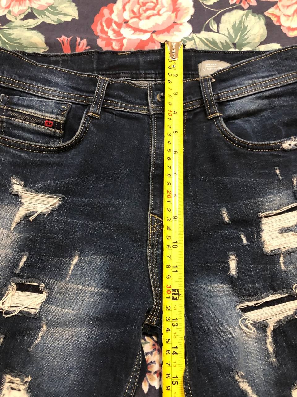 Diesel Vintage blue denim shorts Diesel logo crazy Y2K streetwear Size US 30 / EU 46 - 15 Thumbnail